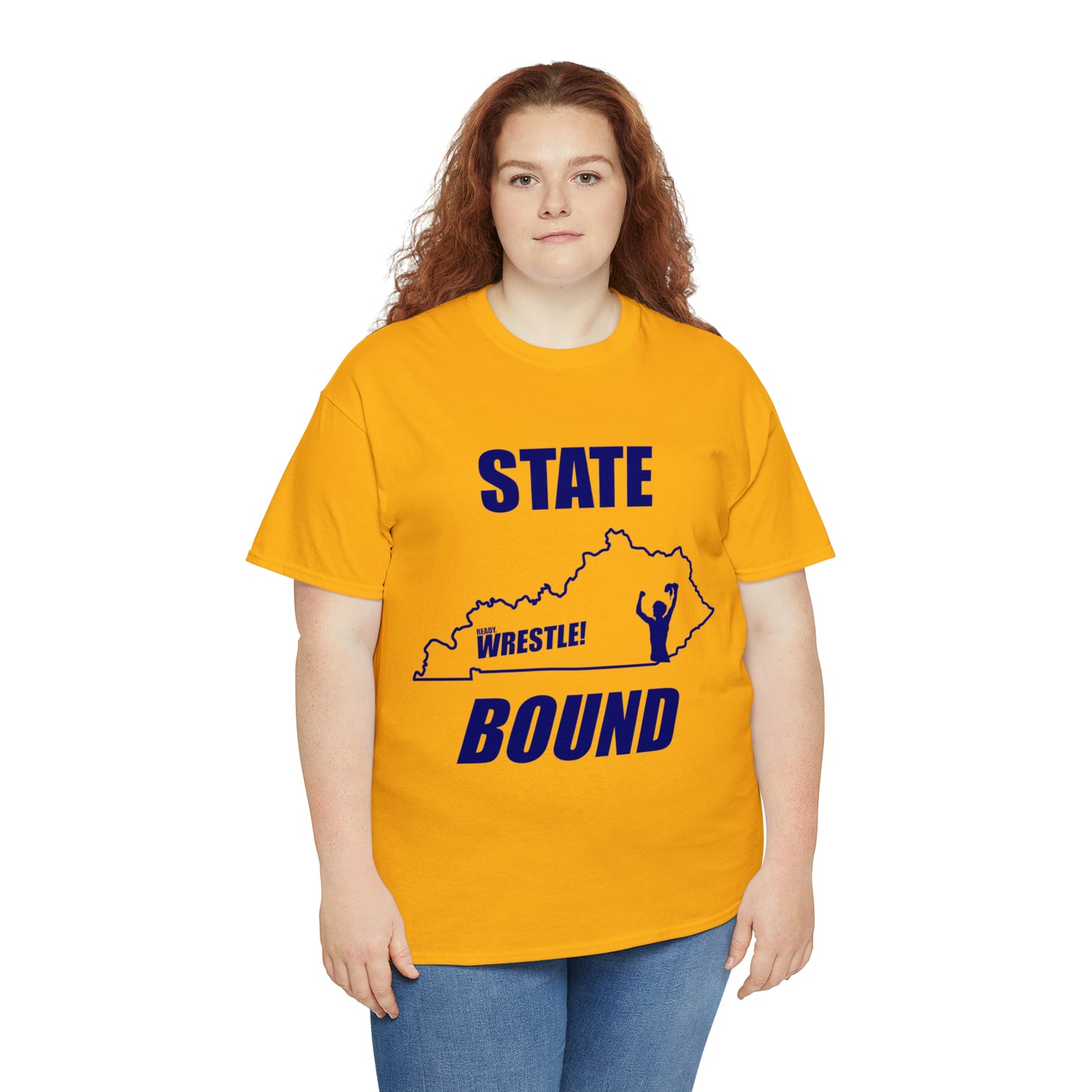 Kentucky State Bound, Royal Blue Logo, Unisex Heavy Cotton Tee