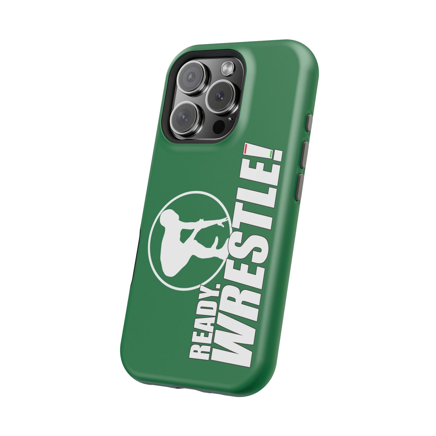 Ready. Wrestle! Green iPhone Magnetic Impact-Resistant Case