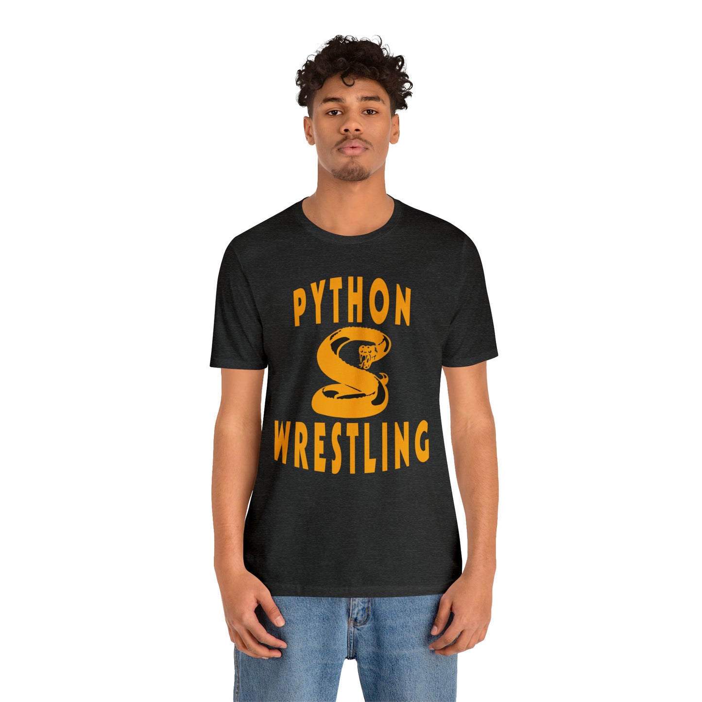 NEK Python Wrestling, Gold Logo, Unisex Jersey Short Sleeve Tee