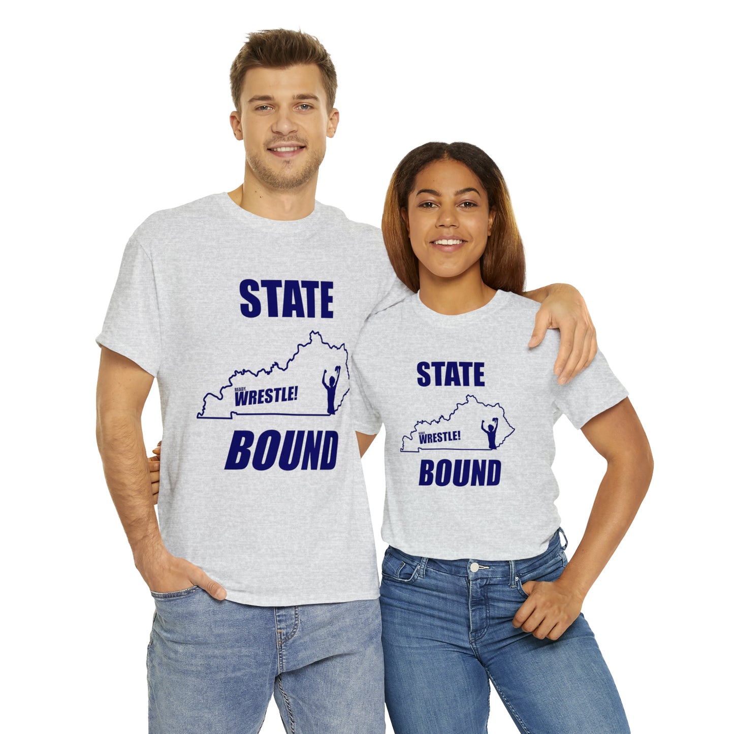 Kentucky State Bound, Royal Blue Logo, Unisex Heavy Cotton Tee