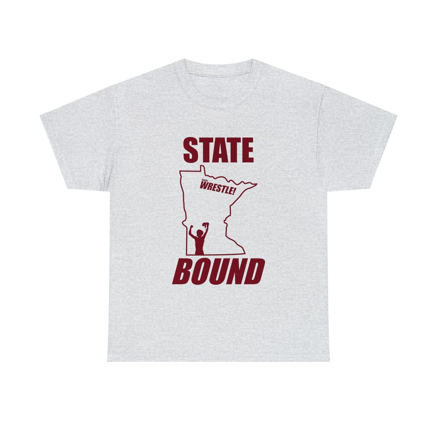 Minnetsota State Bound, Maroon Logo, Unisex Heavy Cotton Tee