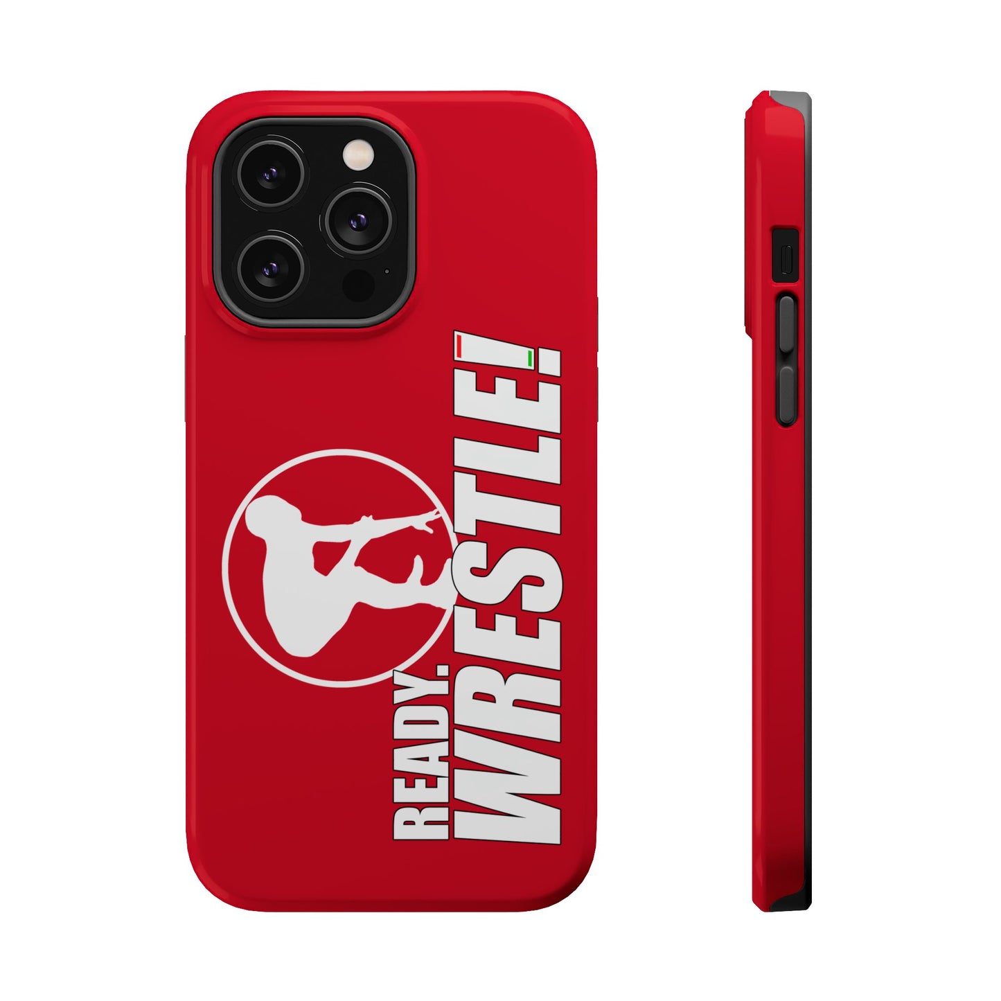 Ready. Wrestle! Red iPhone Magnetic Impact-Resistant Case