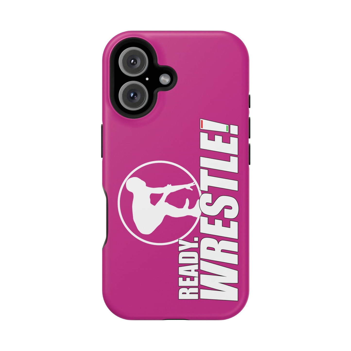 Ready. Wrestle! Pink iPhone Magnetic Impact-Resistant Case