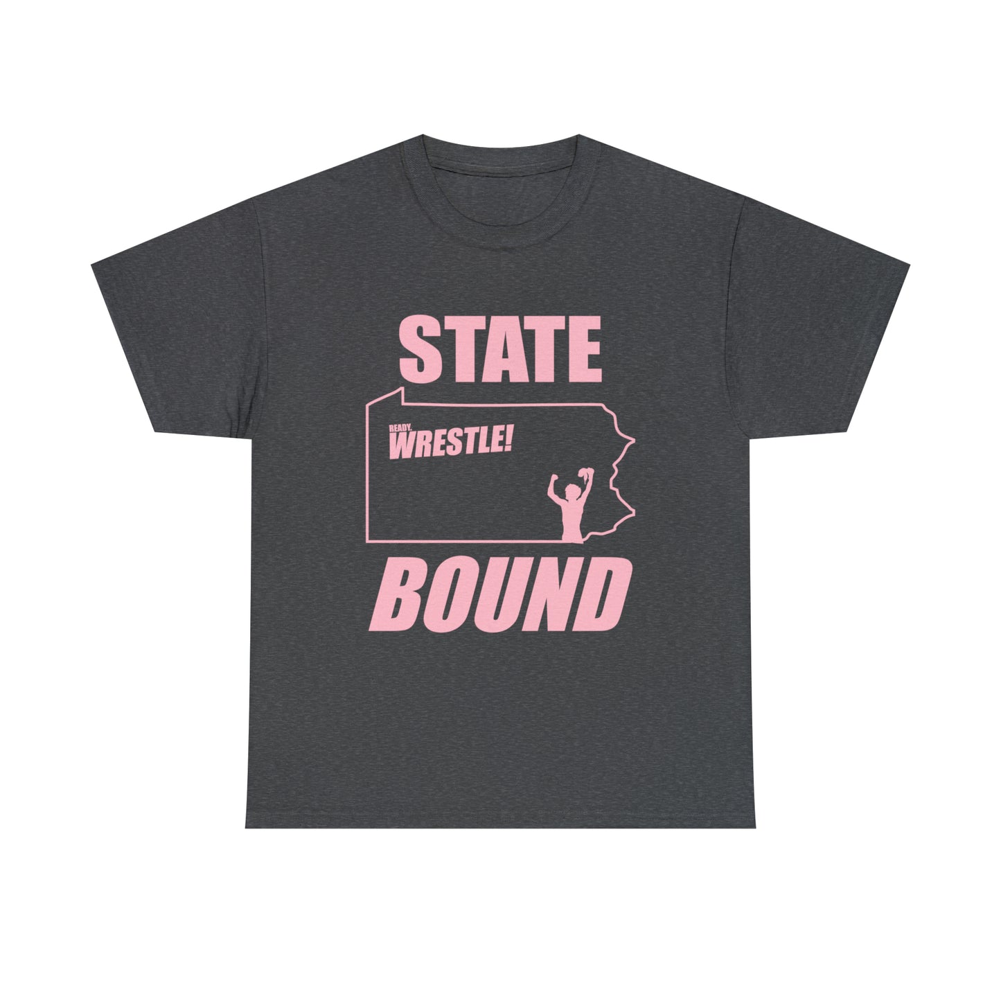 Pennsylvania State Bound, Pink Logo, Unisex Heavy Cotton Tee