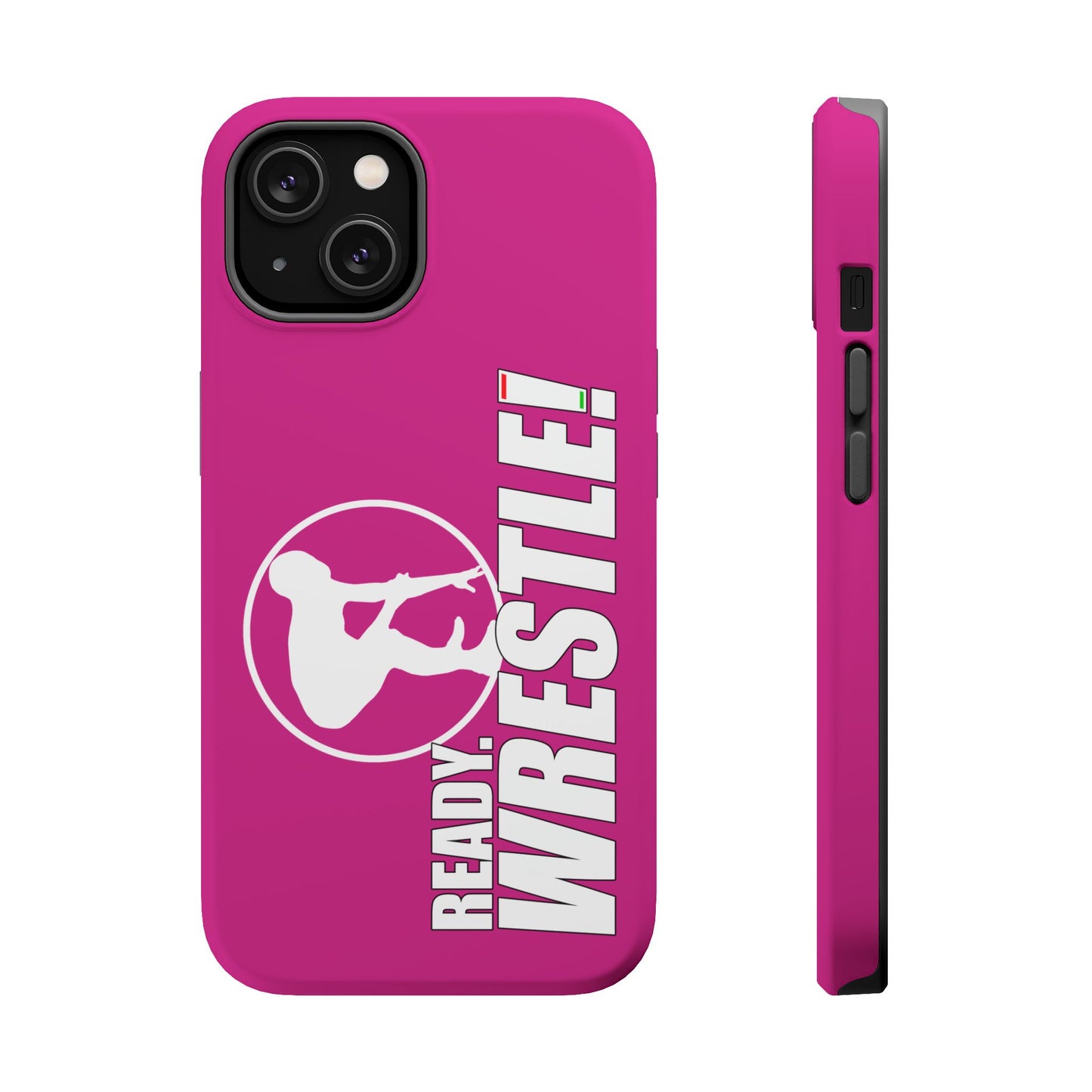 Ready. Wrestle! Pink iPhone Magnetic Impact-Resistant Case
