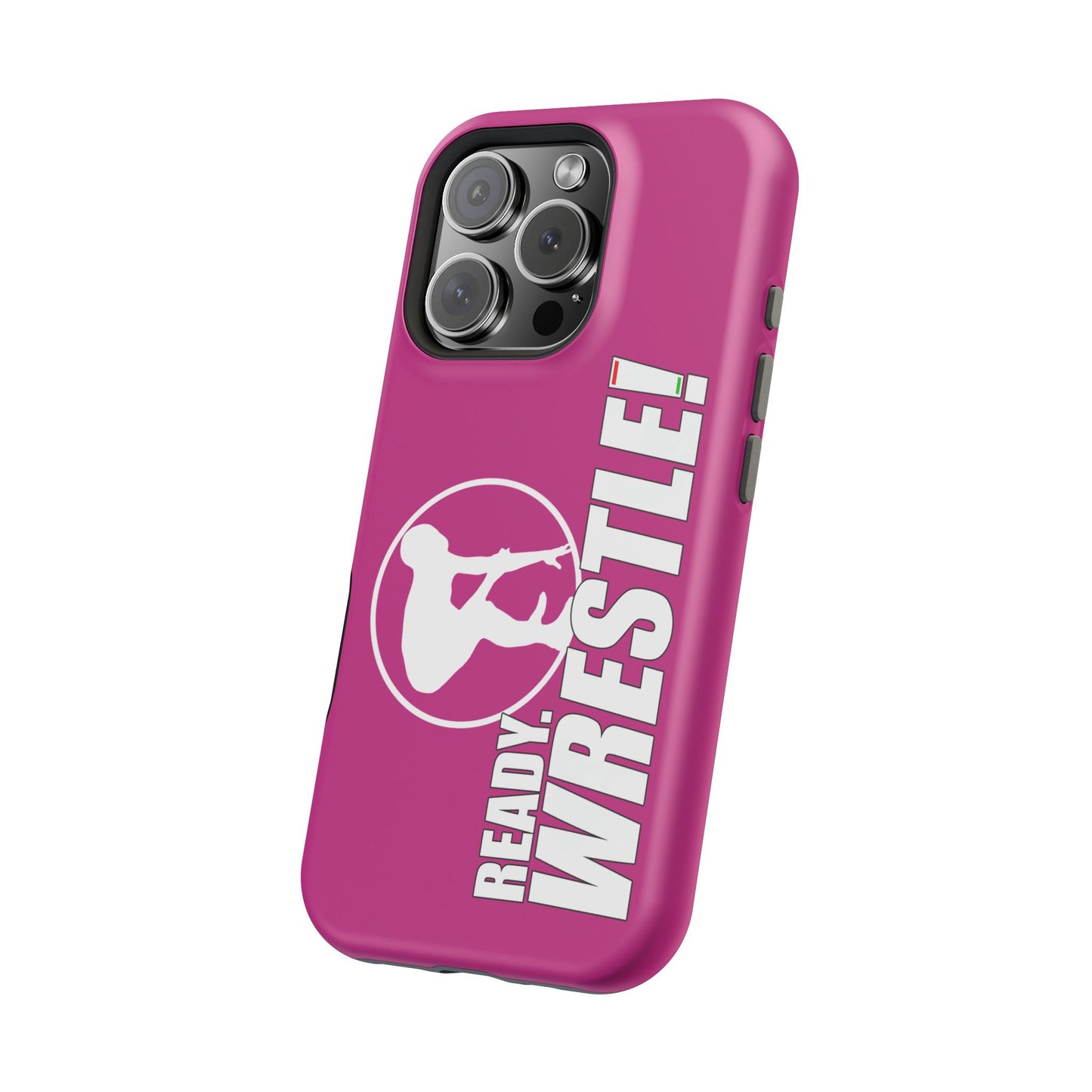 Ready. Wrestle! Pink iPhone Magnetic Impact-Resistant Case