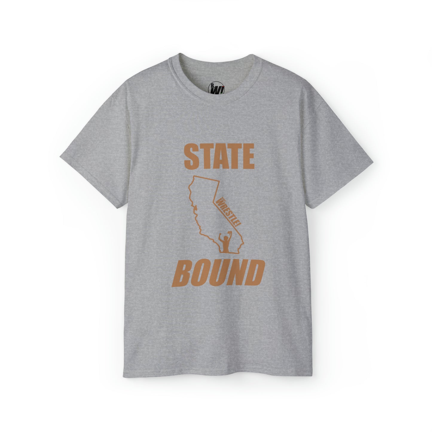 California State Bound, Unisex Ultra Cotton Tee, Brown Logo