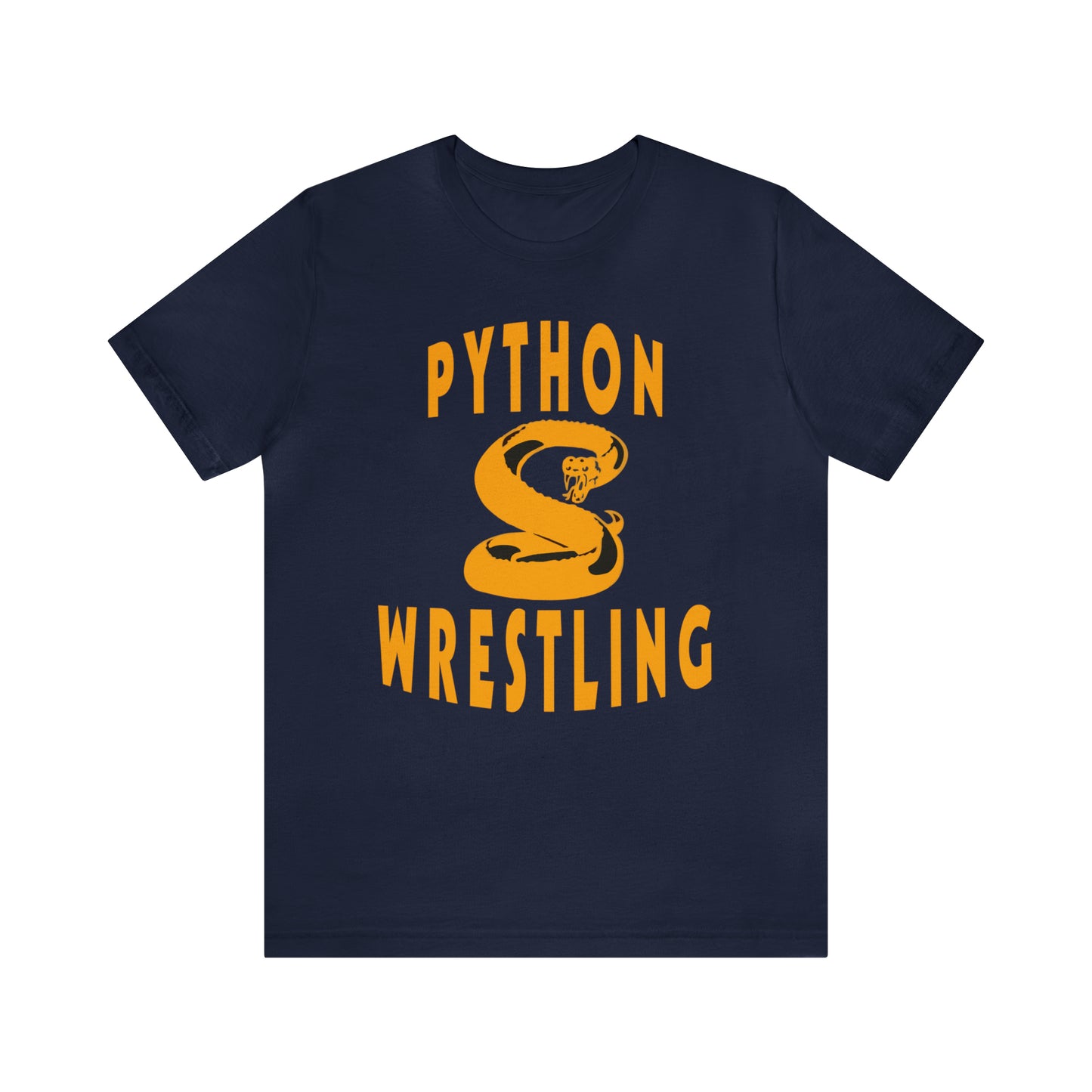 NEK Python Wrestling, Gold Logo, Unisex Jersey Short Sleeve Tee