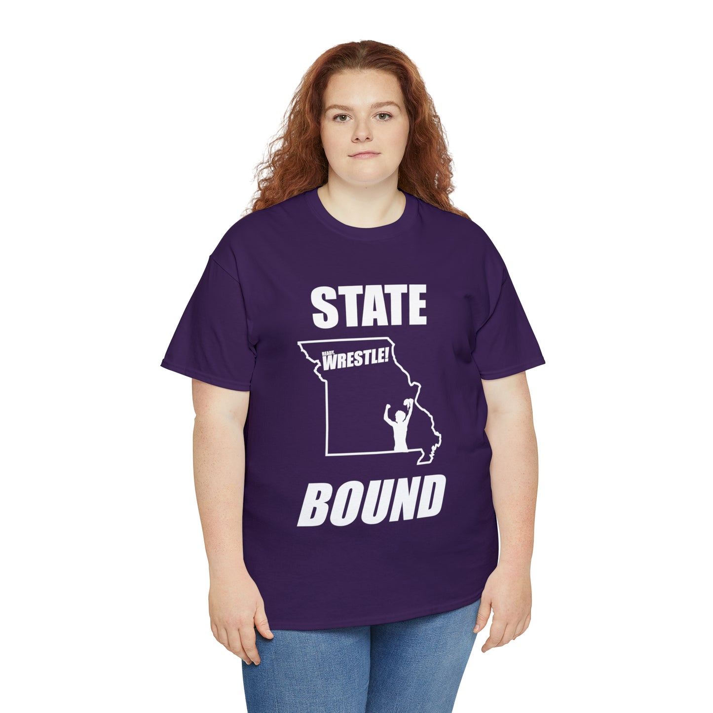 Missouri State Bound, White Logo, Unisex Heavy Cotton Tee