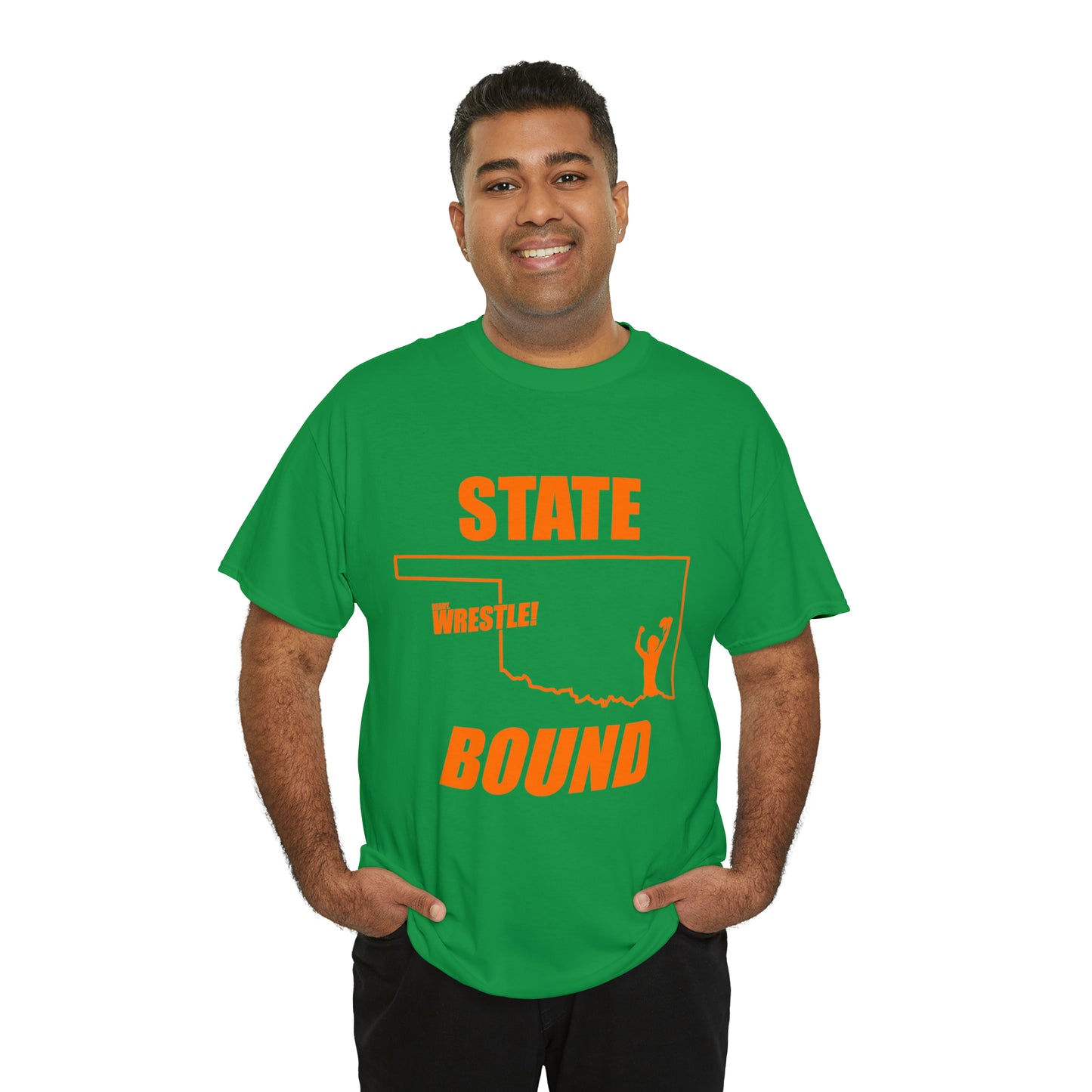 Oklahoma State Bound, Orange Logo, Unisex Heavy Cotton Tee