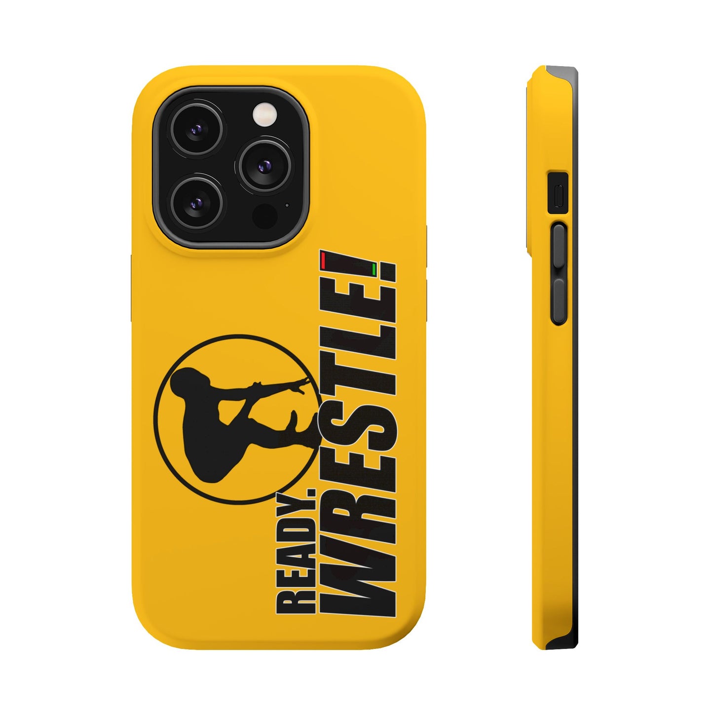 Ready. Wrestle! Yellow iPhone Magnetic Impact-Resistant Case