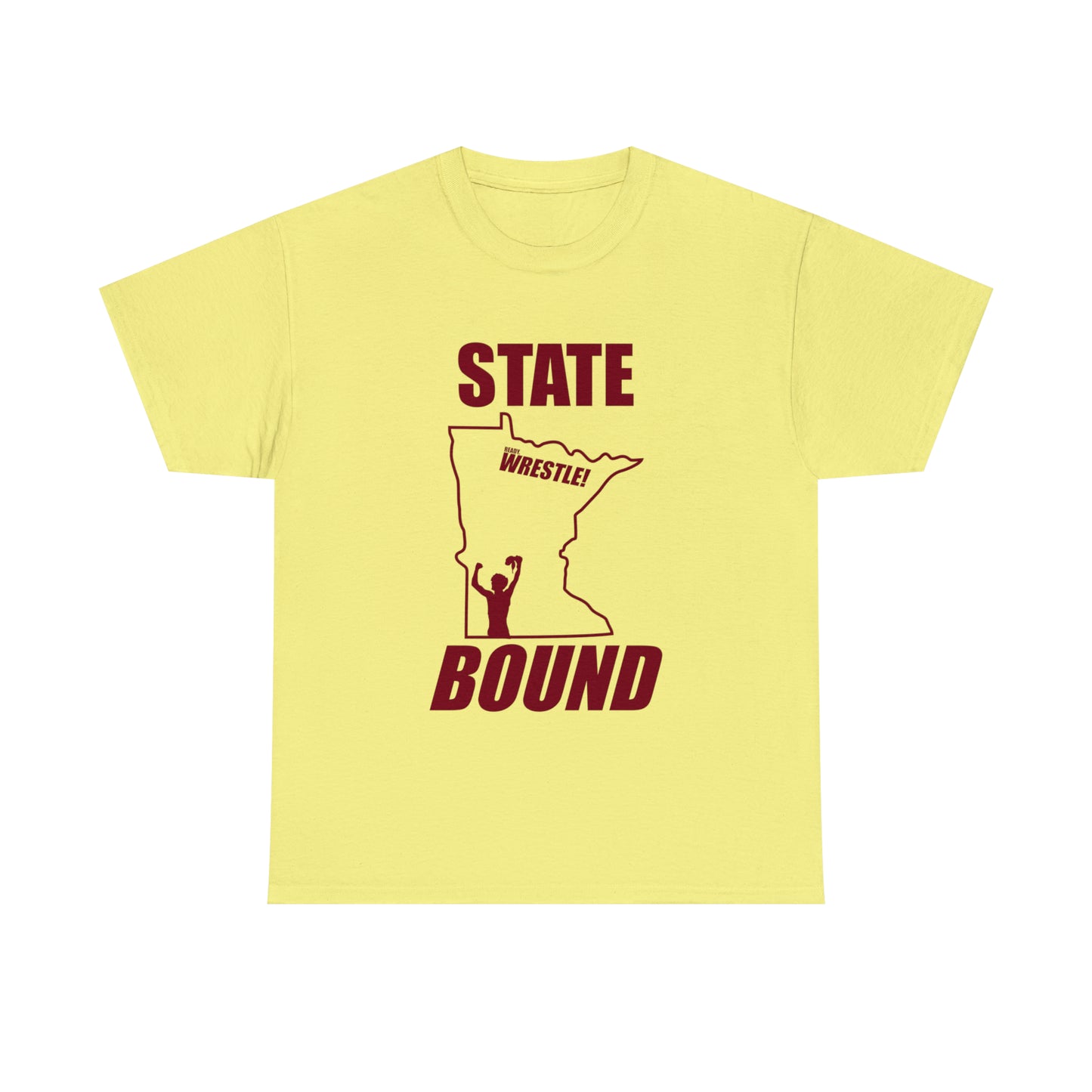 Minnetsota State Bound, Maroon Logo, Unisex Heavy Cotton Tee