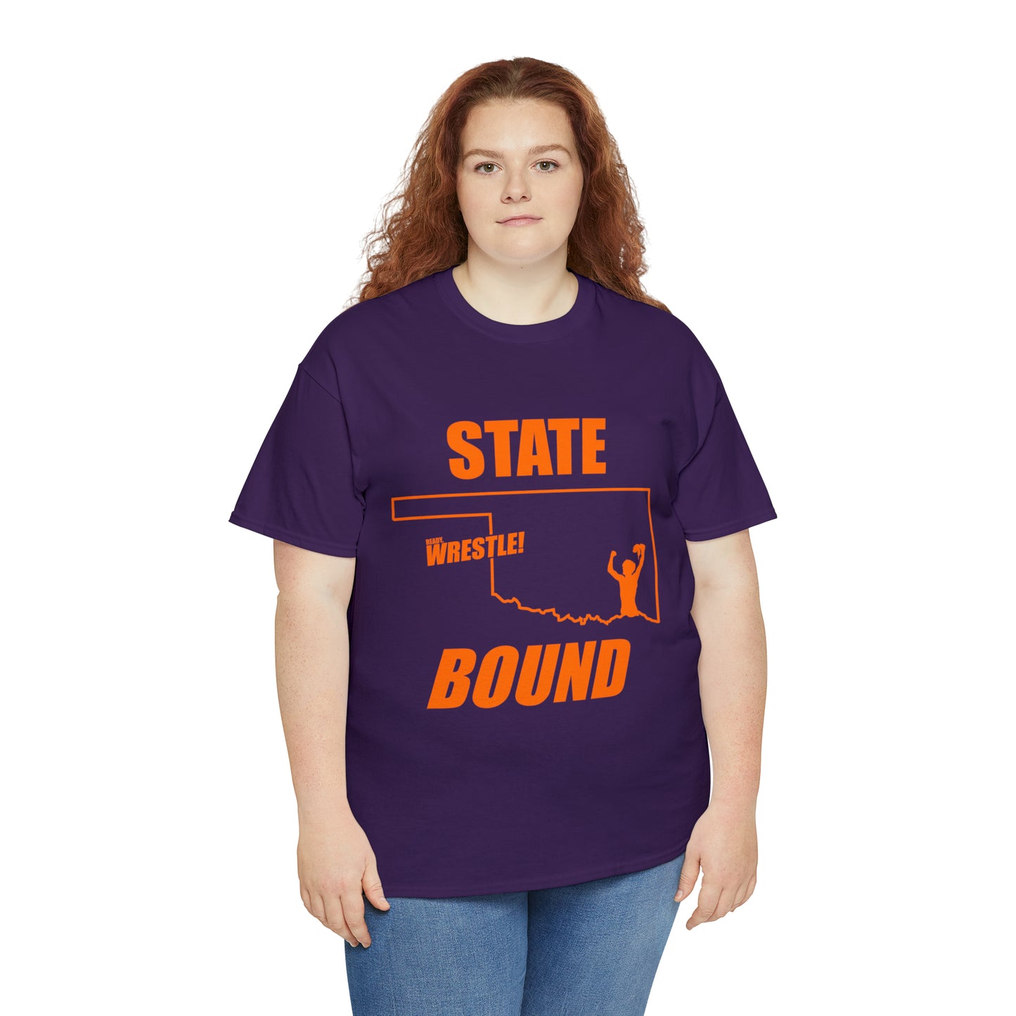 Oklahoma State Bound, Orange Logo, Unisex Heavy Cotton Tee