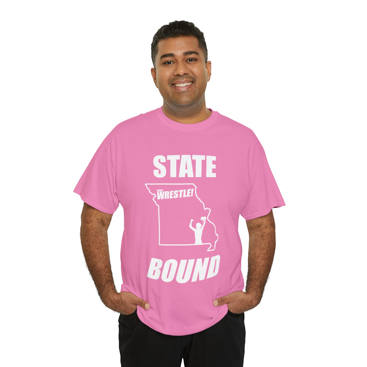 Missouri State Bound, White Logo, Unisex Heavy Cotton Tee