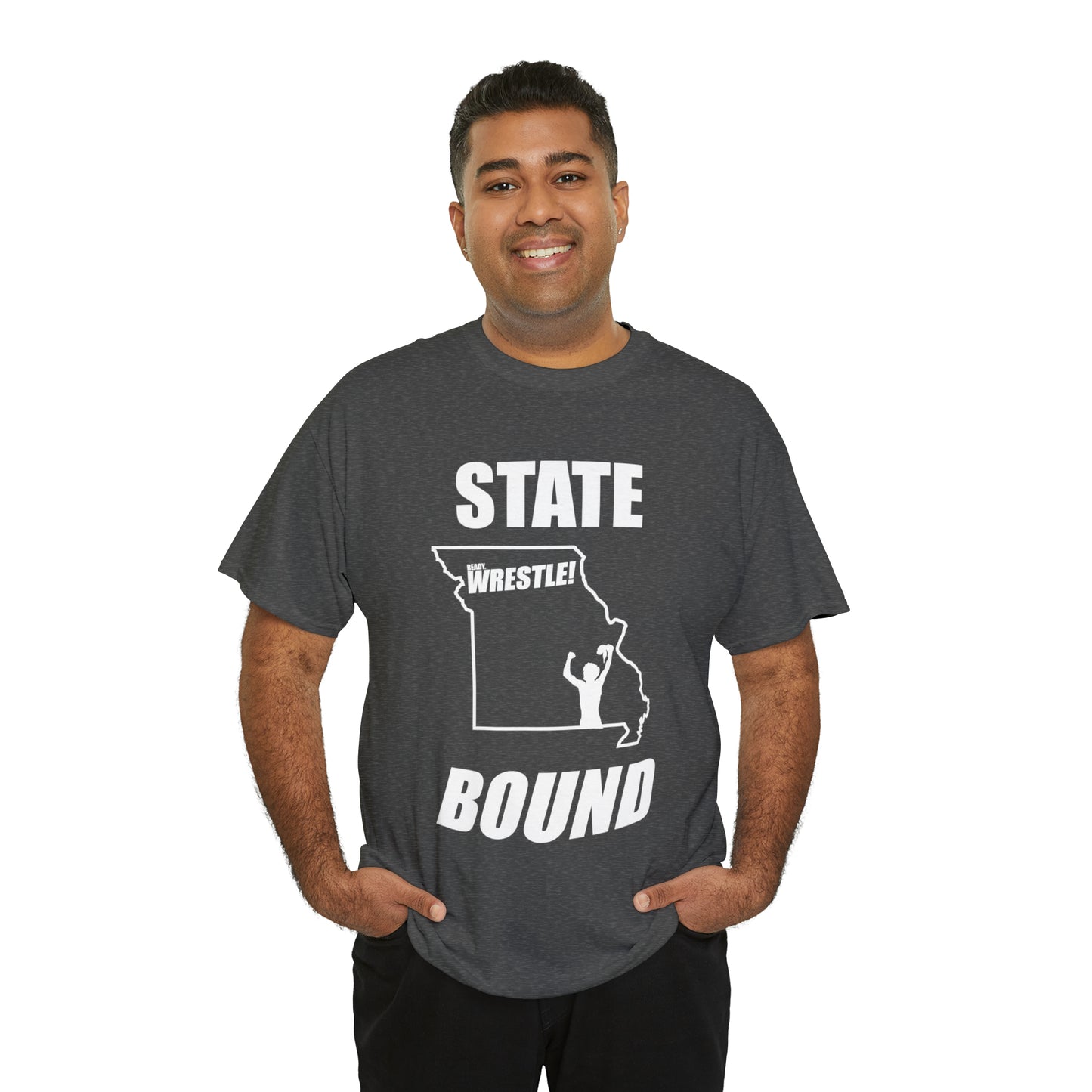 Missouri State Bound, White Logo, Unisex Heavy Cotton Tee