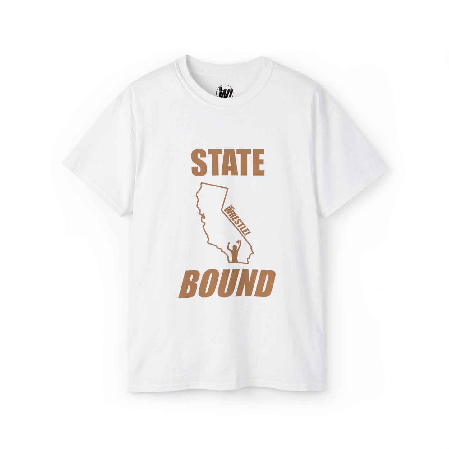 California State Bound, Unisex Ultra Cotton Tee, Brown Logo