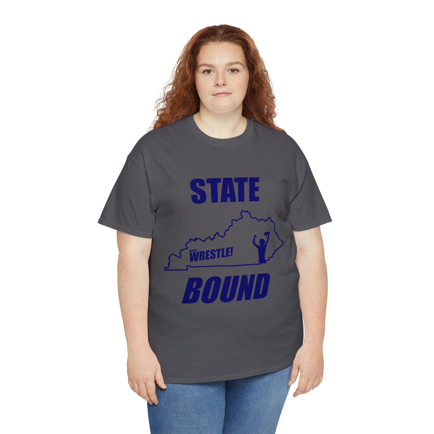 Kentucky State Bound, Royal Blue Logo, Unisex Heavy Cotton Tee