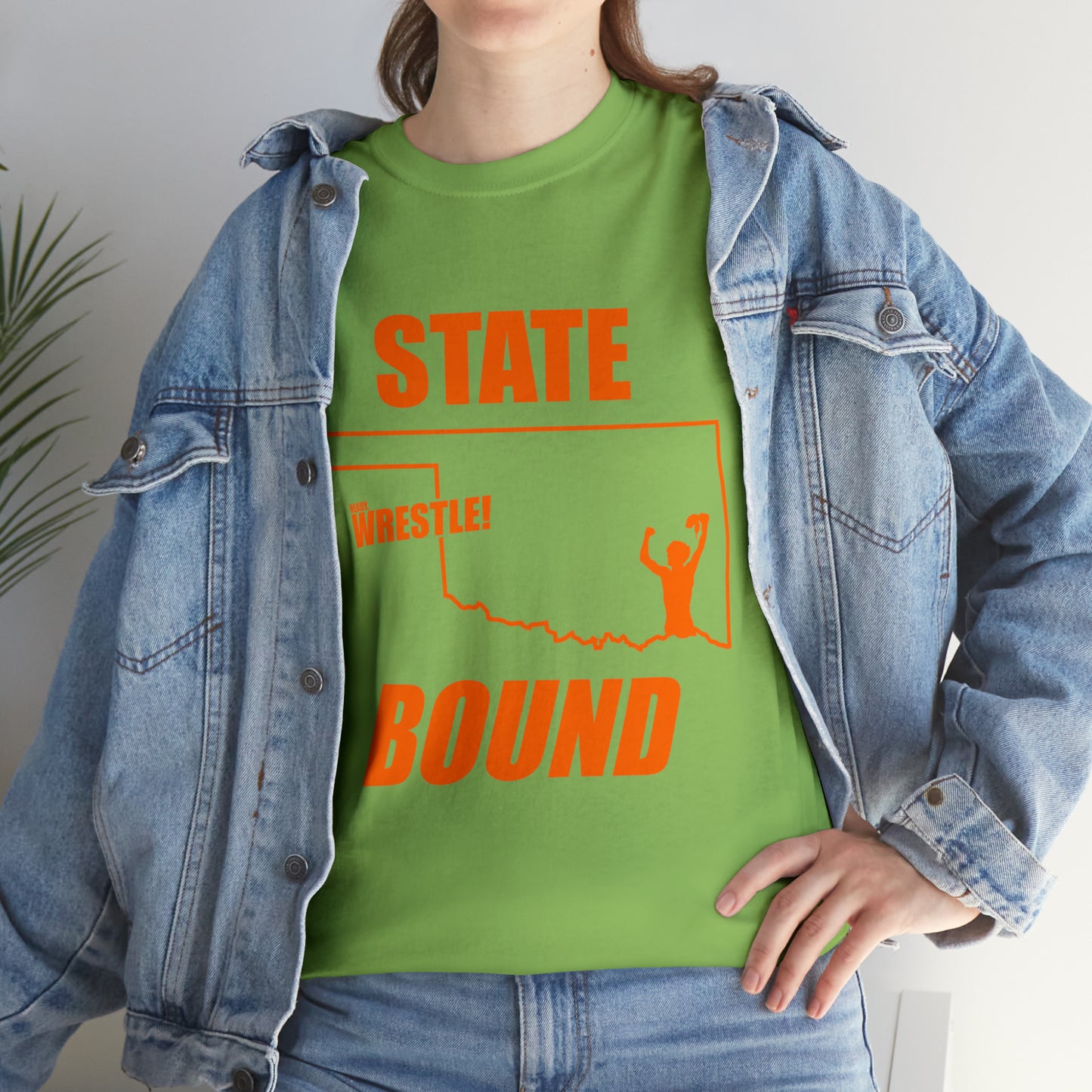 Oklahoma State Bound, Orange Logo, Unisex Heavy Cotton Tee