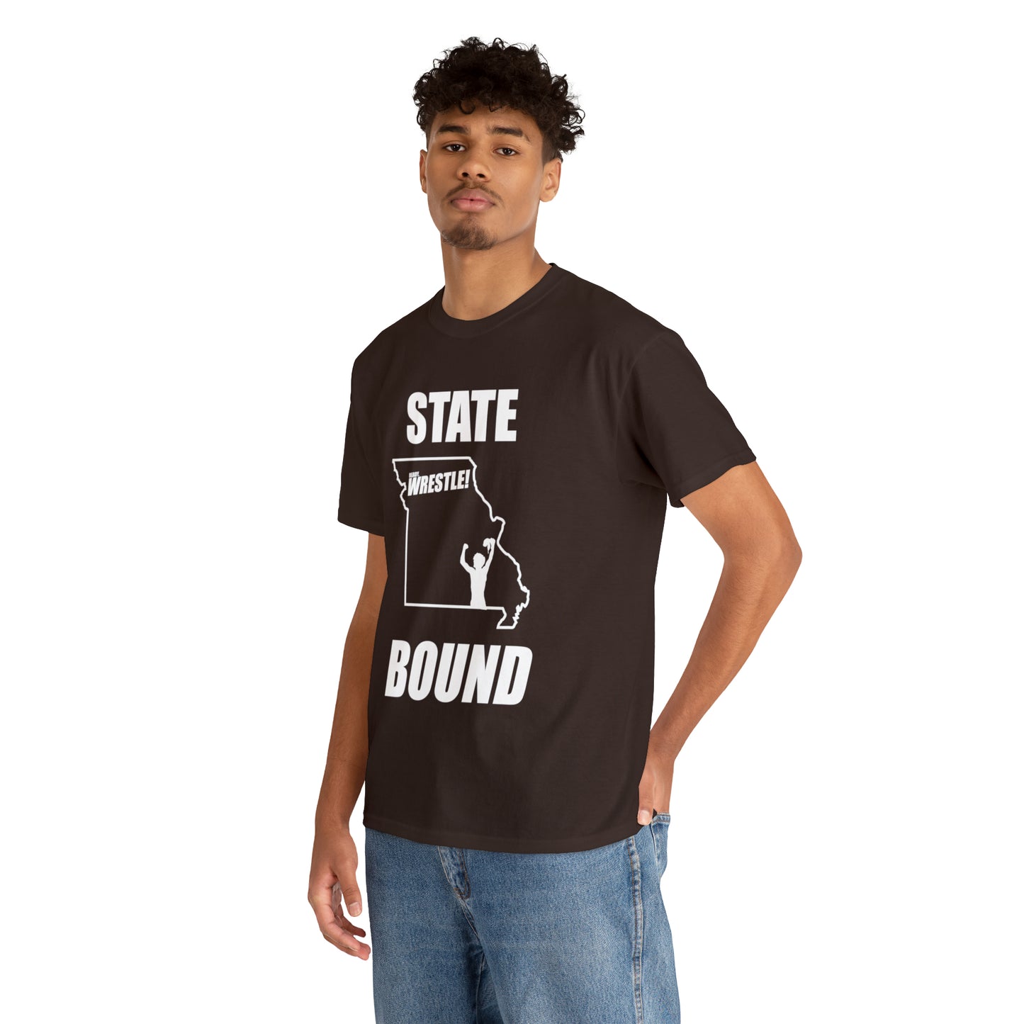 Missouri State Bound, White Logo, Unisex Heavy Cotton Tee