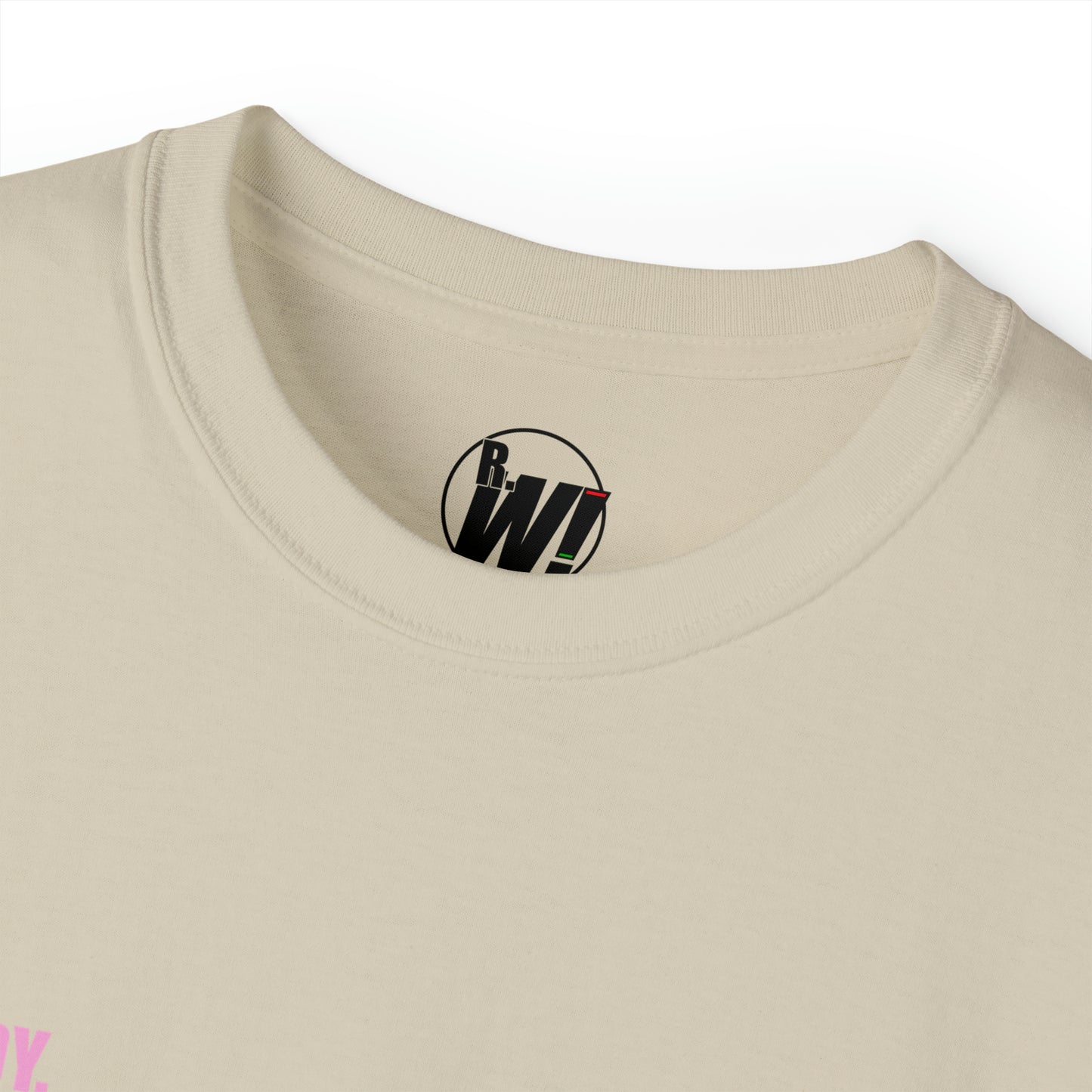 Ready. Wrestle!, Unisex Ultra Cotton Tee, Pink/Red Logo