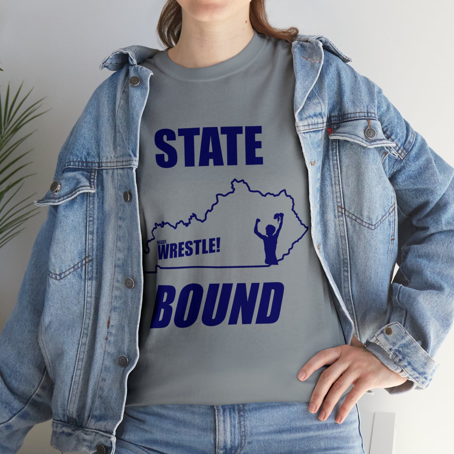 Kentucky State Bound, Royal Blue Logo, Unisex Heavy Cotton Tee