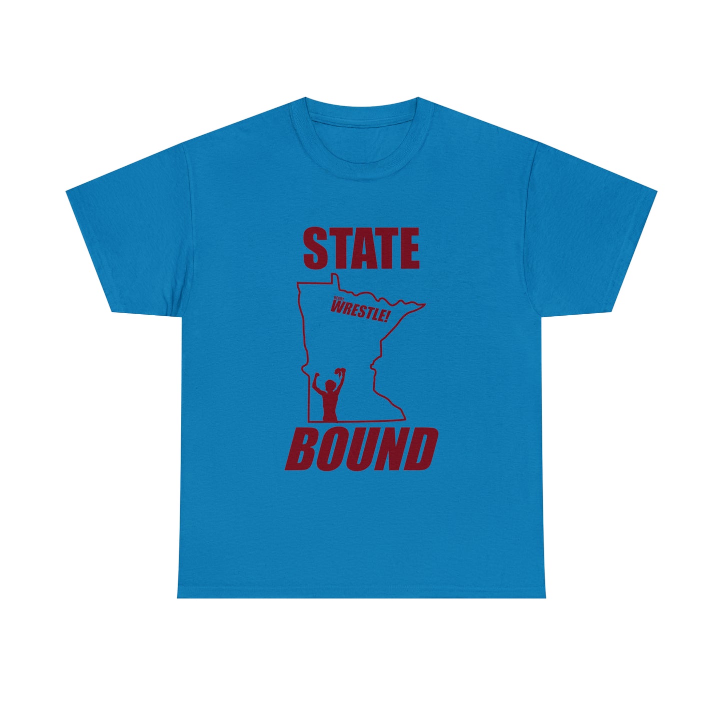 Minnetsota State Bound, Maroon Logo, Unisex Heavy Cotton Tee