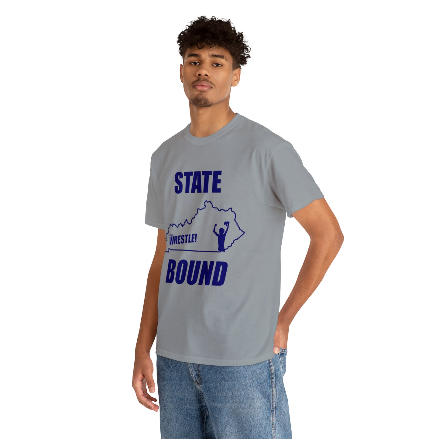 Kentucky State Bound, Royal Blue Logo, Unisex Heavy Cotton Tee