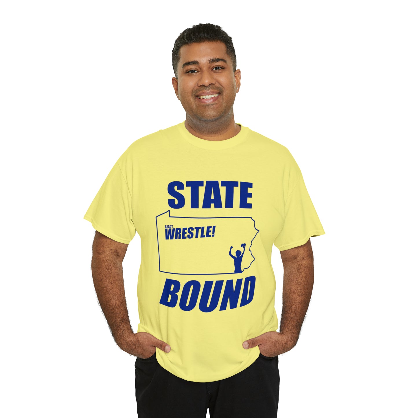 Pennsylvania State Bound, Royal Blue Logo, Unisex Heavy Cotton Tee