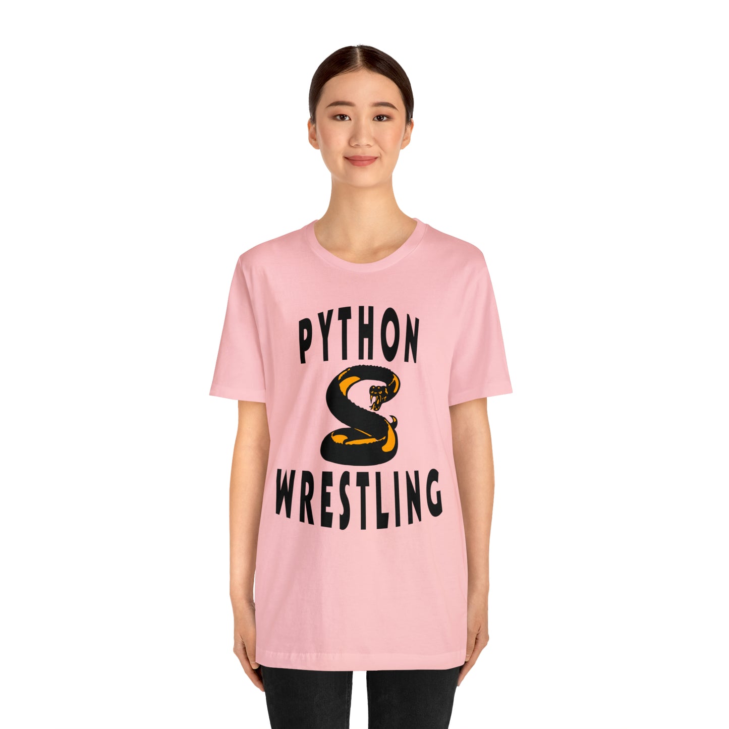 NEK Python Wrestling, Black Logo, Unisex Jersey Short Sleeve Tee