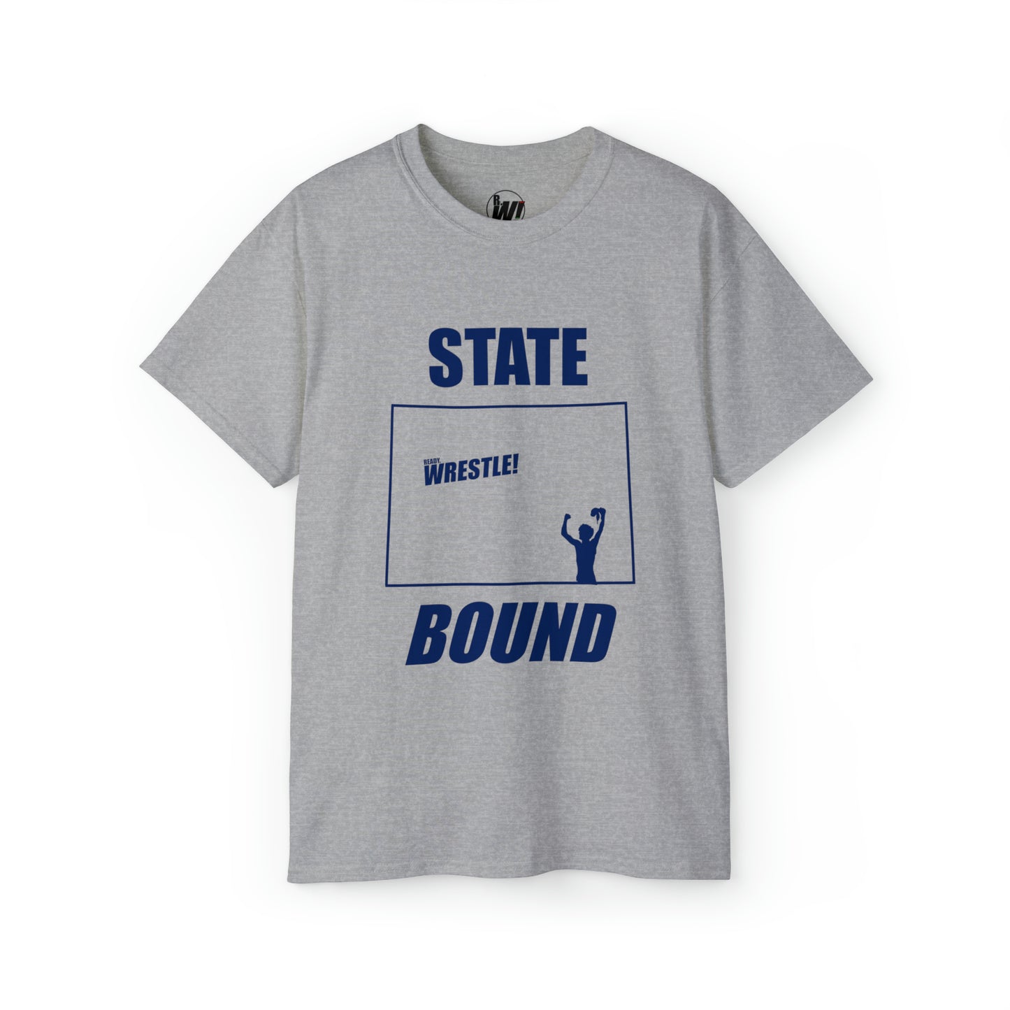 Coloroado State Bound, Unisex Ultra Cotton Tee, Blue Logo