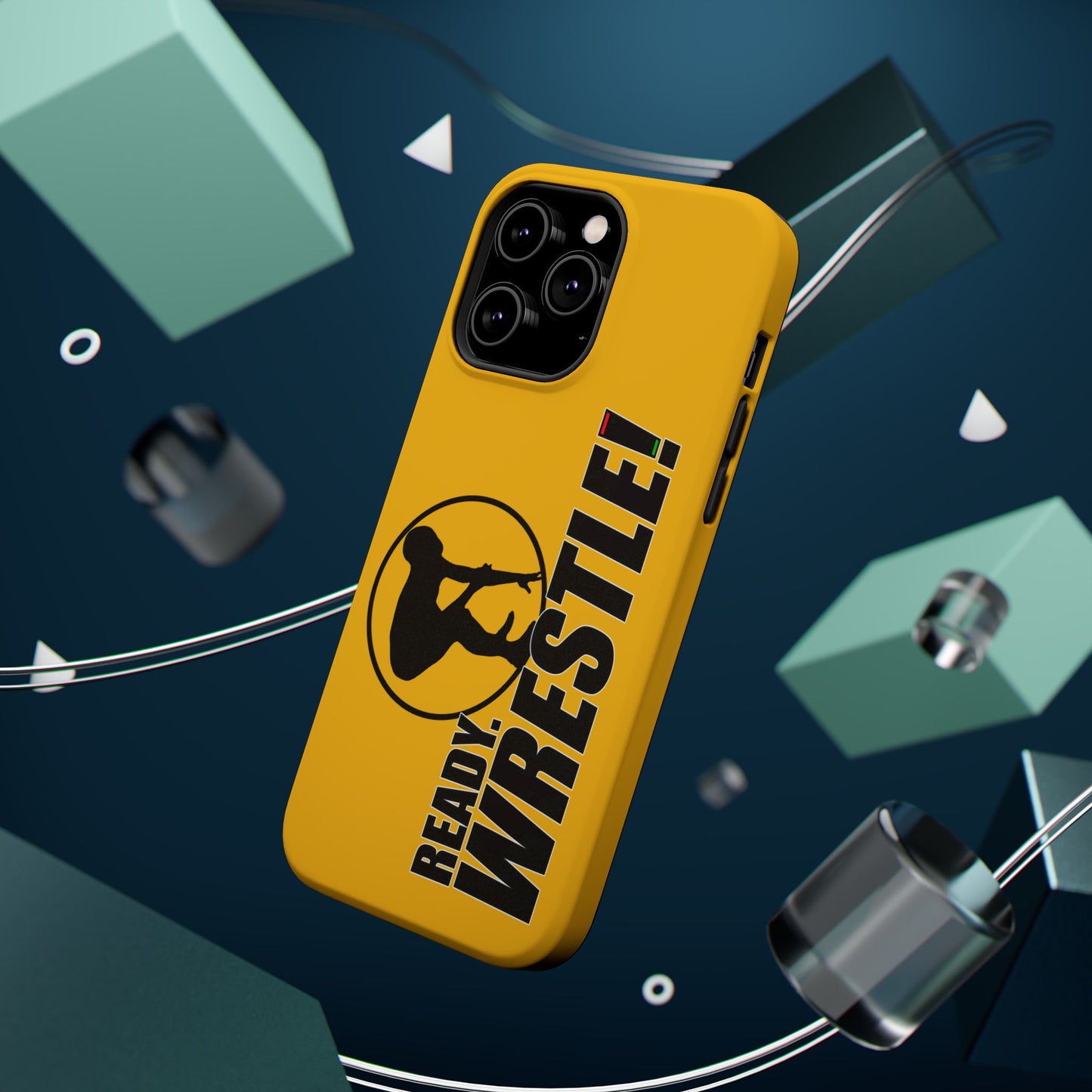 Ready. Wrestle! Yellow iPhone Magnetic Impact-Resistant Case