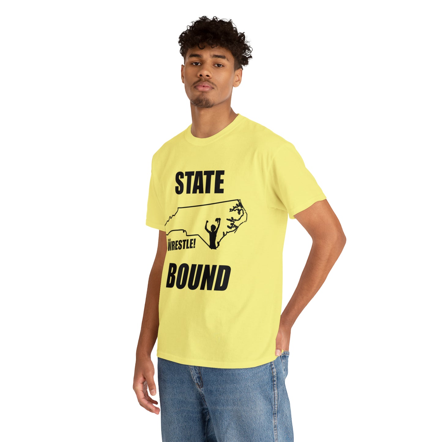 North Carolina State Bound, Black Logo, Unisex Heavy Cotton Tee