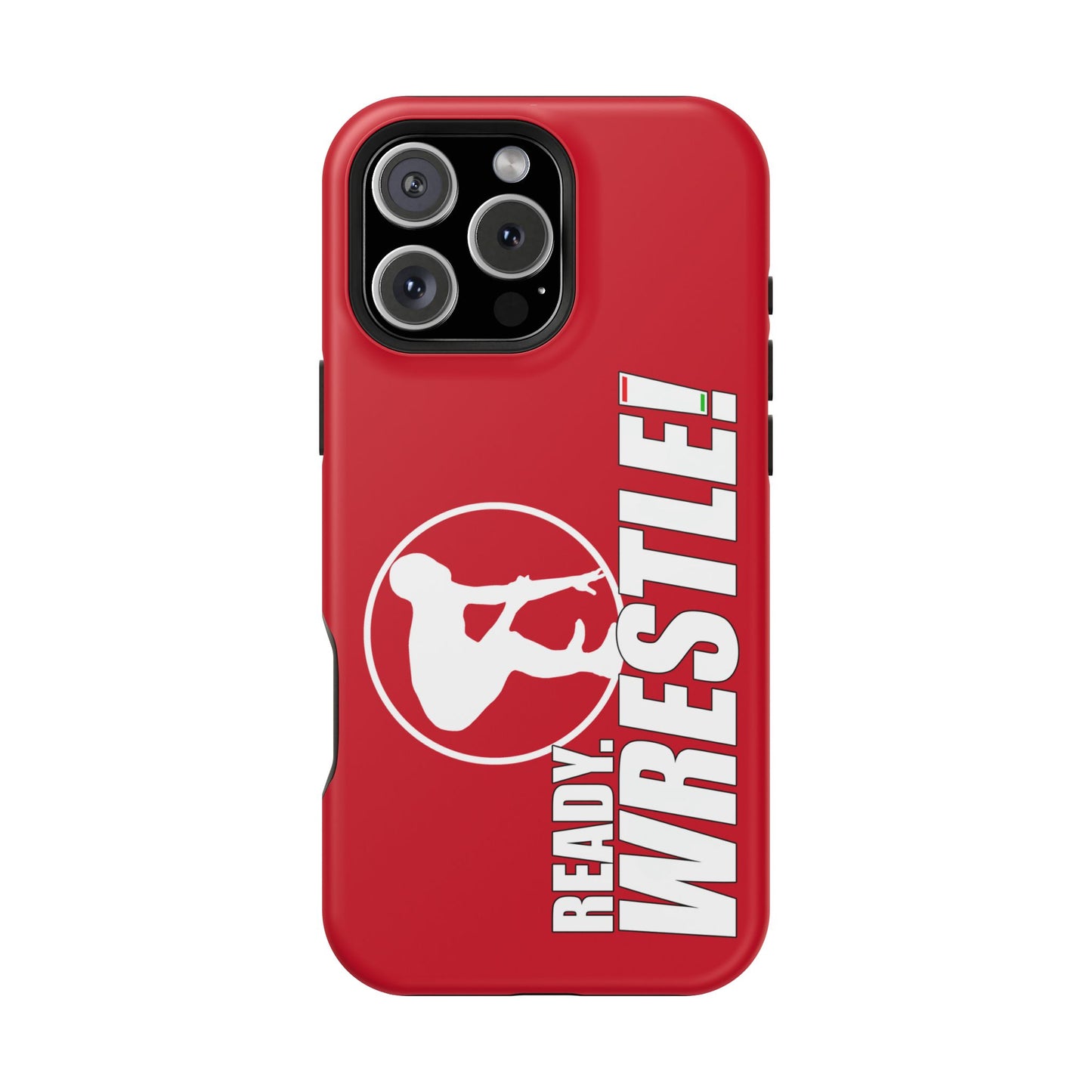 Ready. Wrestle! Red iPhone Magnetic Impact-Resistant Case