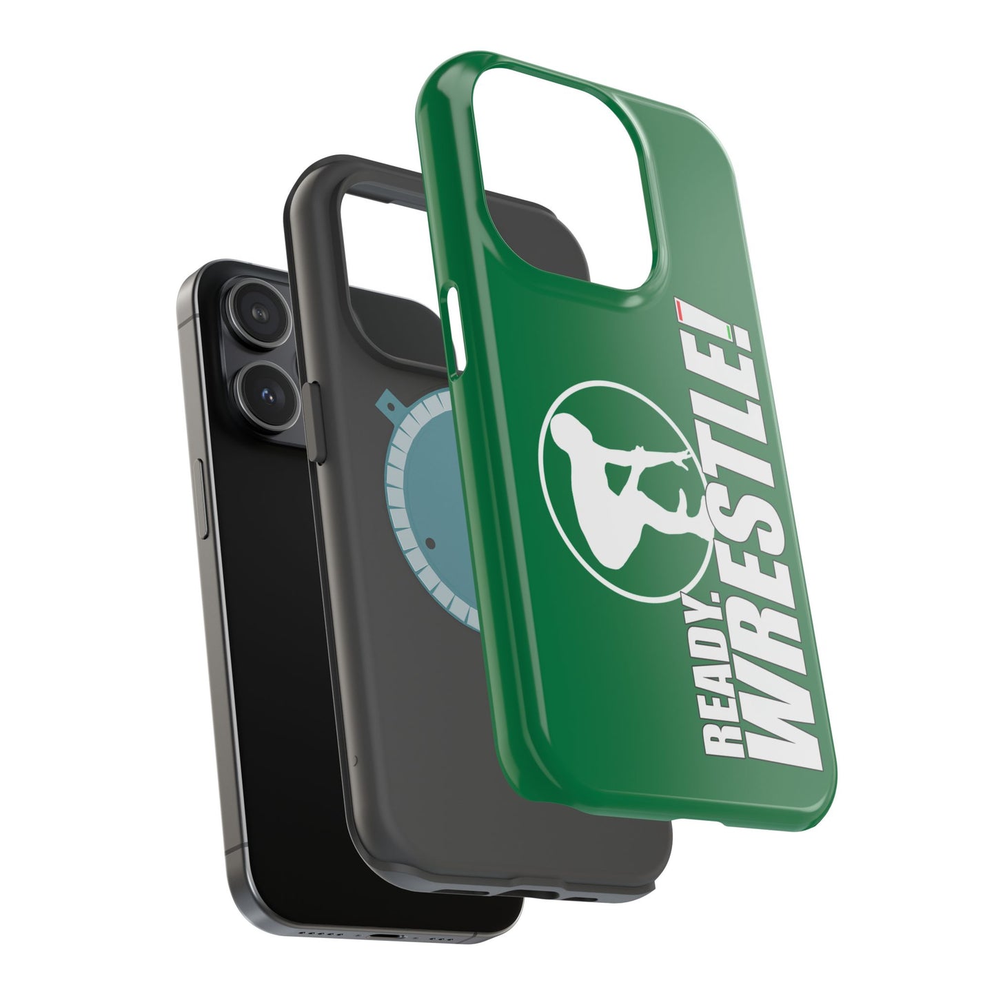 Ready. Wrestle! Green iPhone Magnetic Impact-Resistant Case
