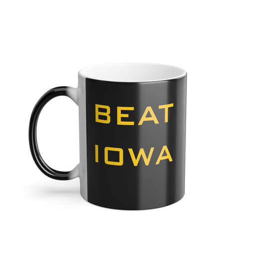 Beat Iowa, Color Morphing Mug, 11oz