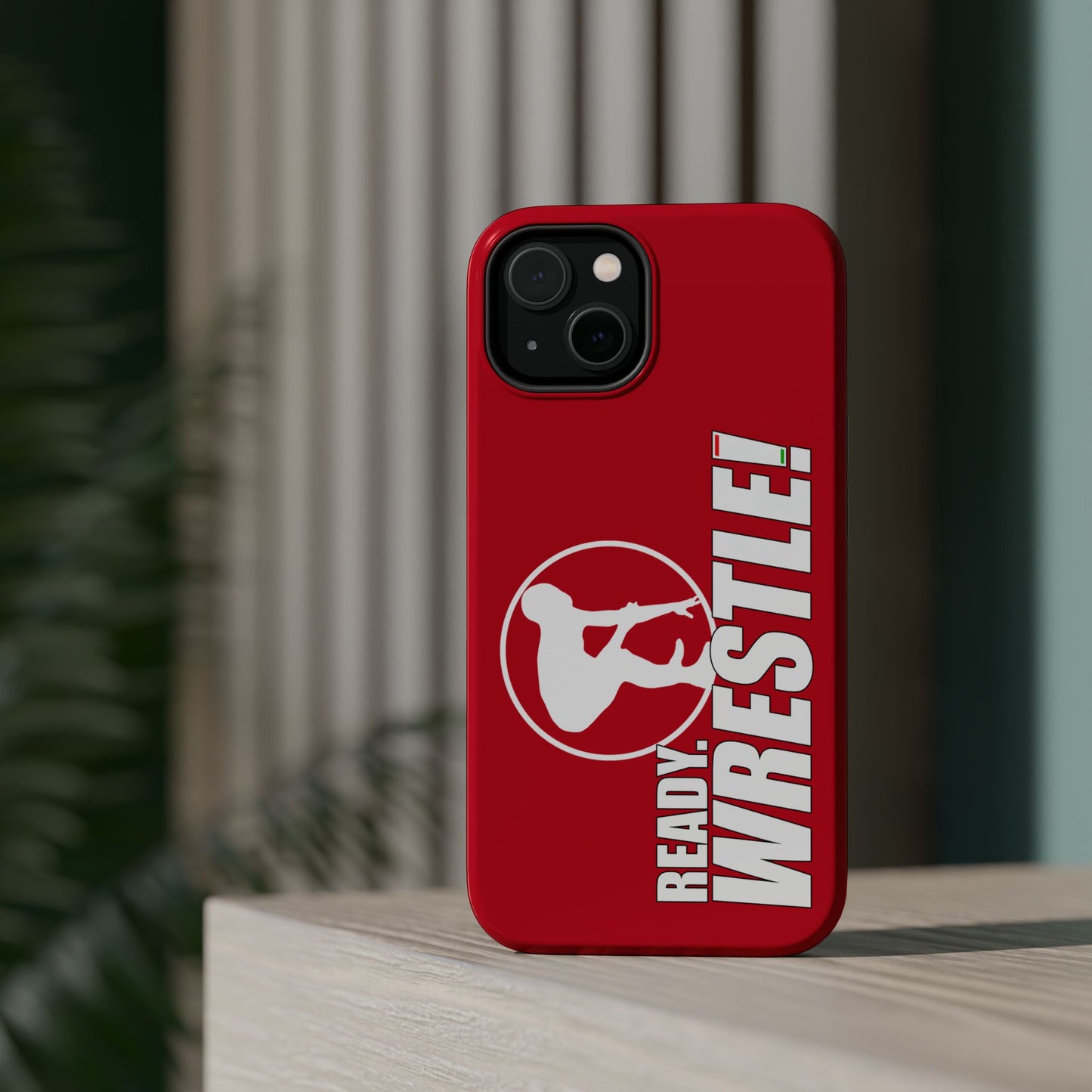 Ready. Wrestle! Red iPhone Magnetic Impact-Resistant Case