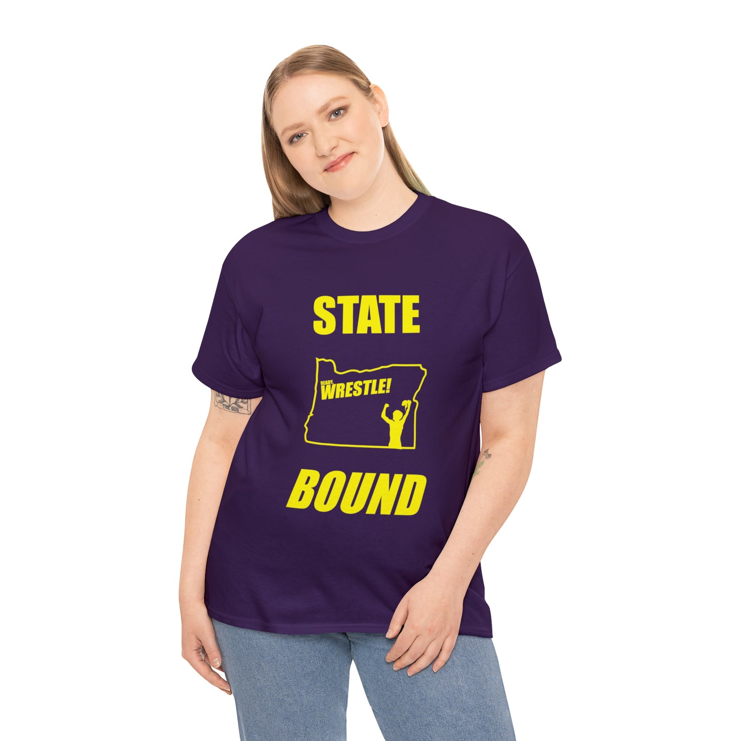 Oregon State Bound, Gold Logo, Unisex Heavy Cotton Tee