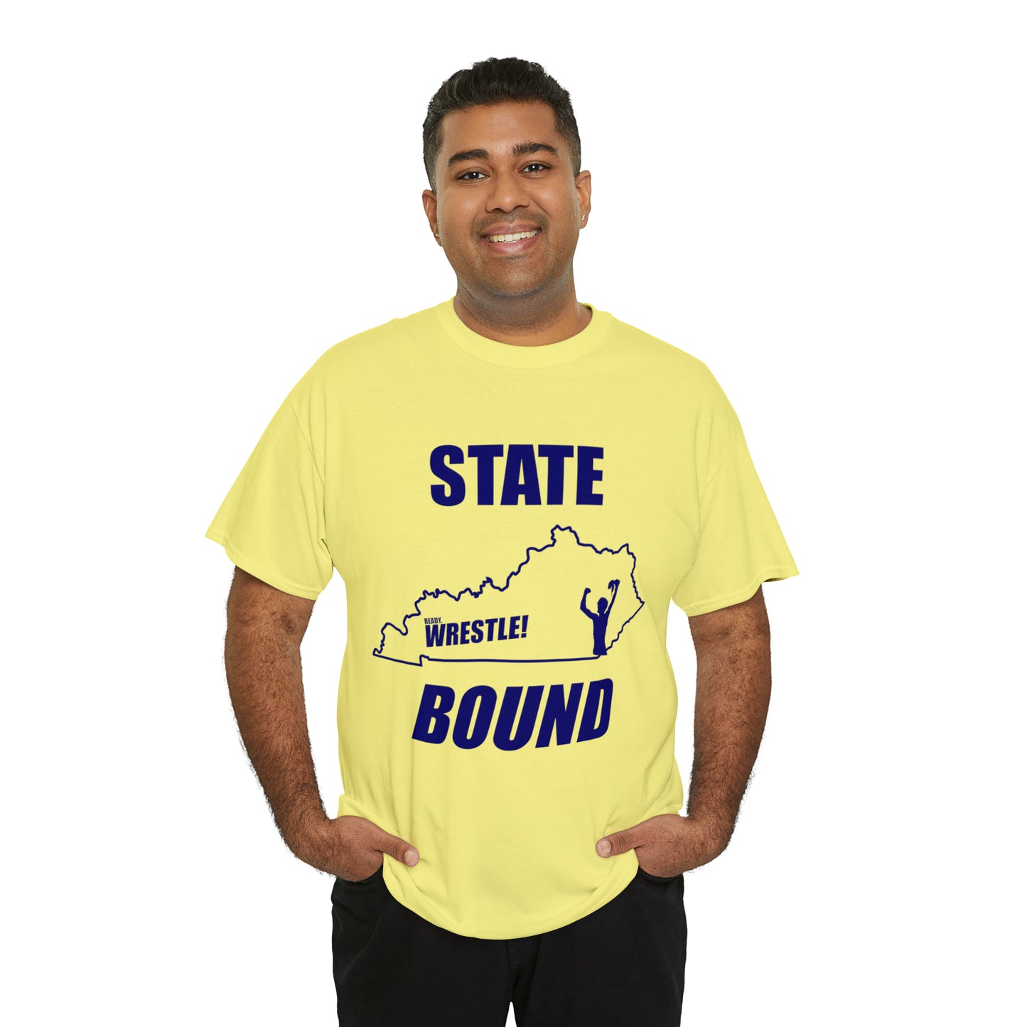 Kentucky State Bound, Royal Blue Logo, Unisex Heavy Cotton Tee