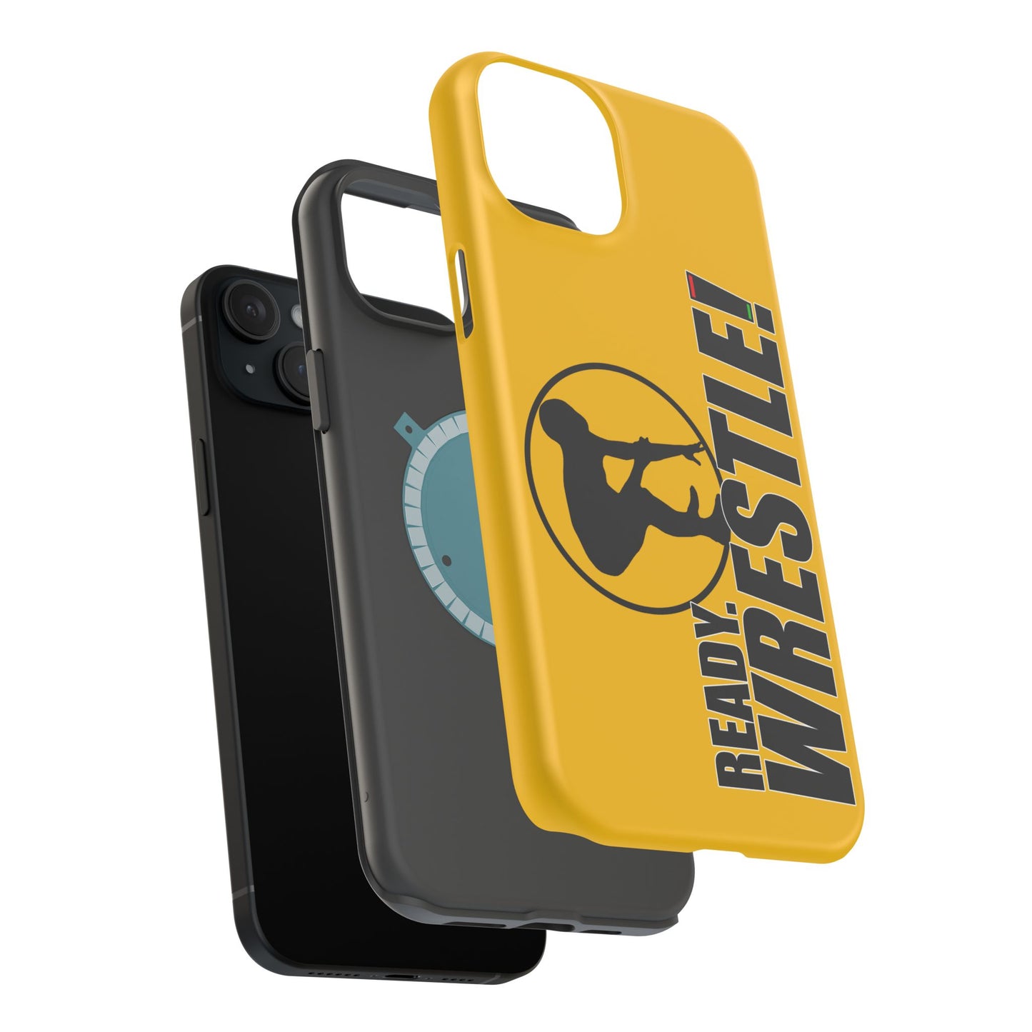 Ready. Wrestle! Yellow iPhone Magnetic Impact-Resistant Case