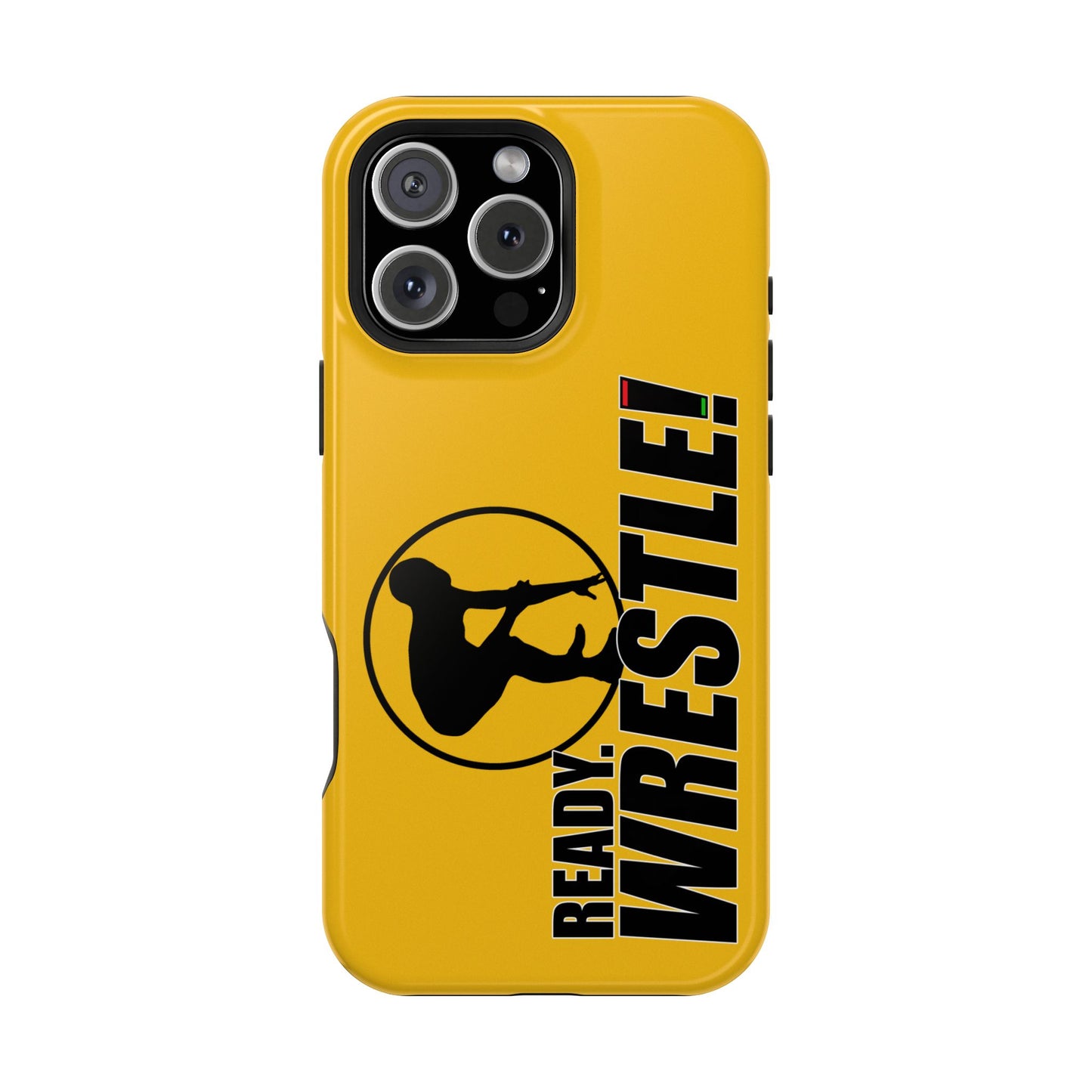 Ready. Wrestle! Yellow iPhone Magnetic Impact-Resistant Case