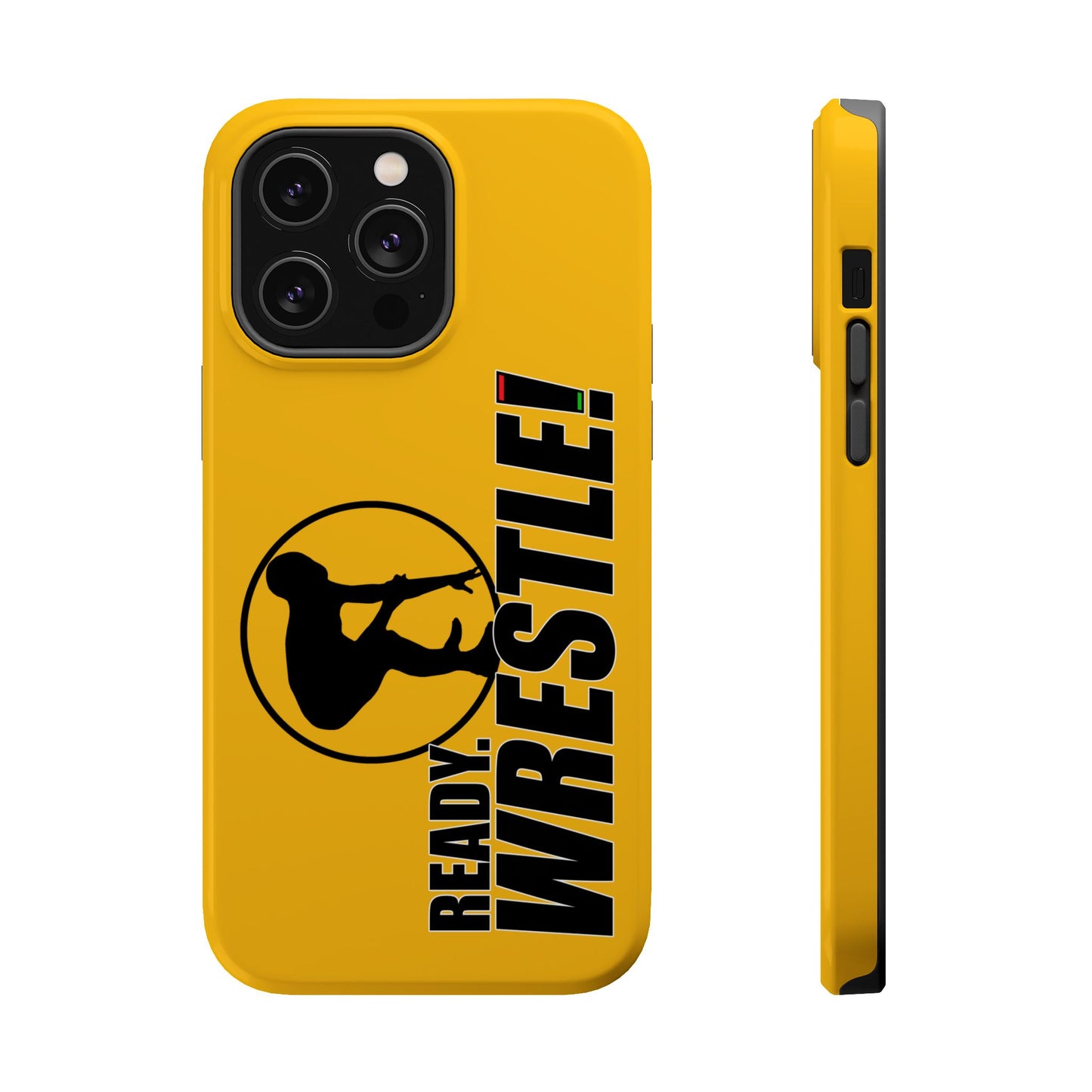 Ready. Wrestle! Yellow iPhone Magnetic Impact-Resistant Case