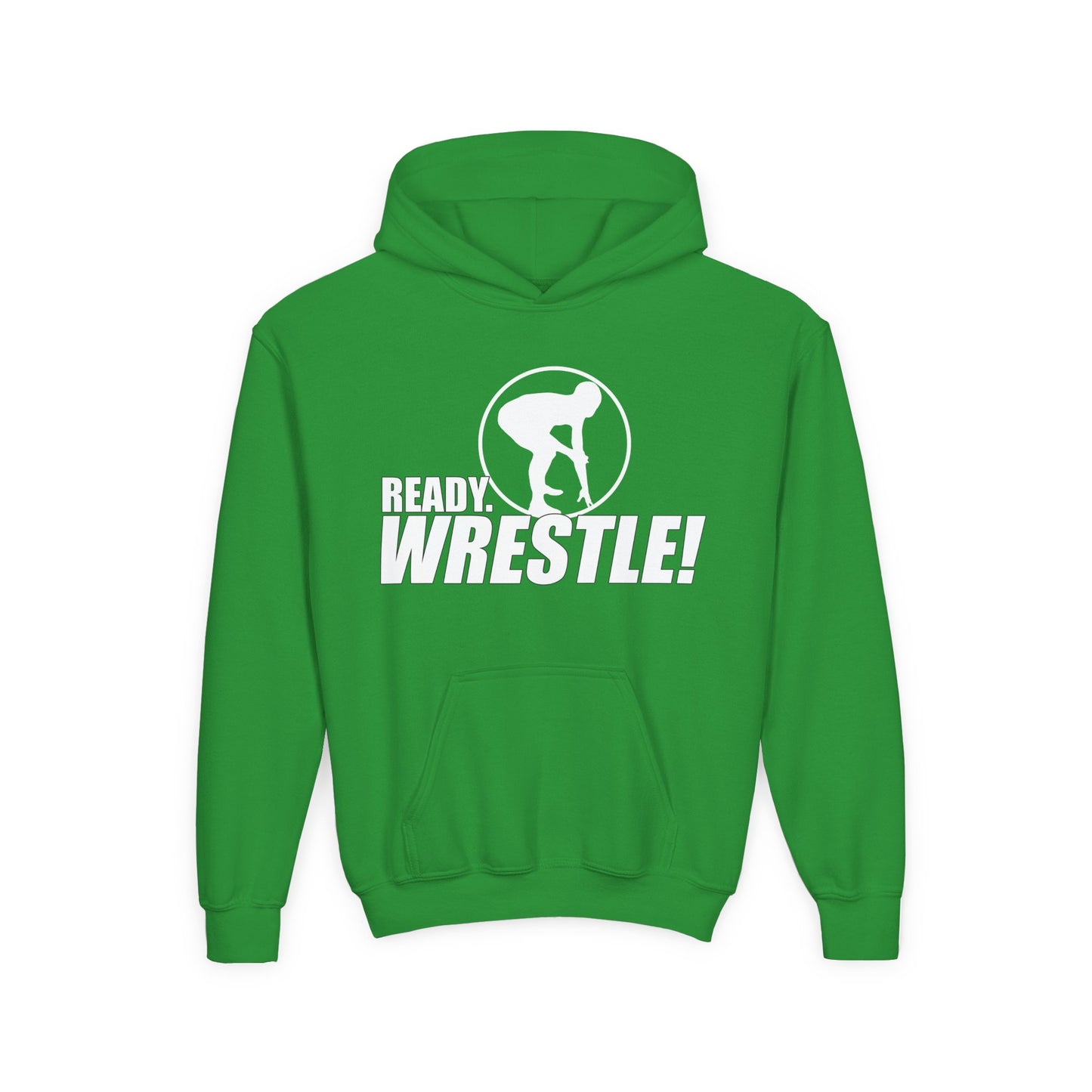 Just Keep Wrestling, Youth Heavy Blend Hooded Sweatshirt