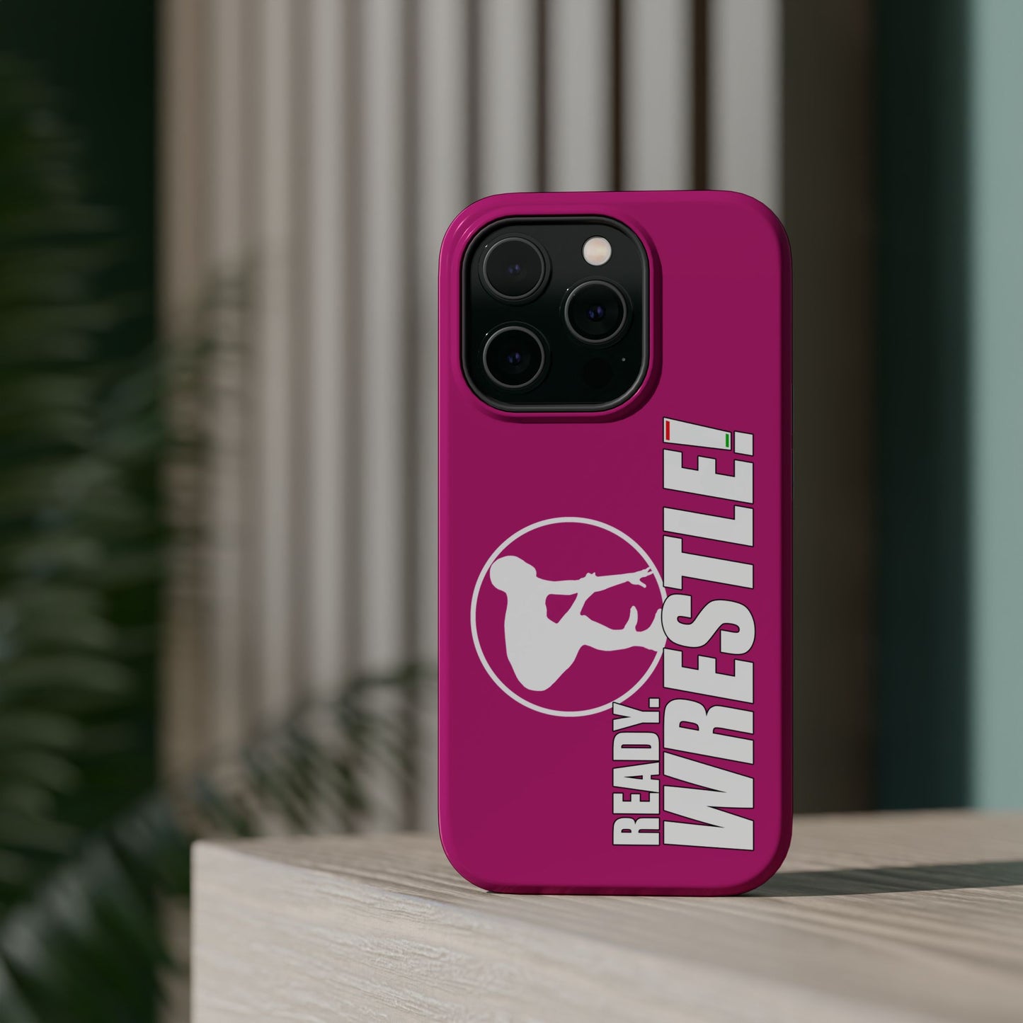 Ready. Wrestle! Pink iPhone Magnetic Impact-Resistant Case