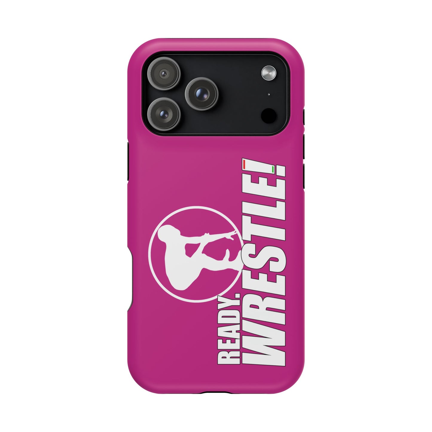 Ready. Wrestle! Pink iPhone Magnetic Impact-Resistant Case
