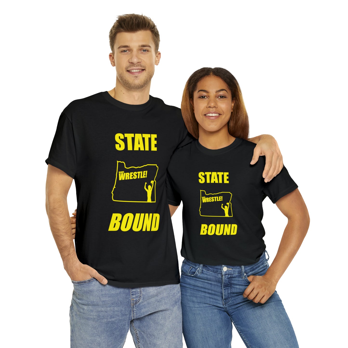 Oregon State Bound, Gold Logo, Unisex Heavy Cotton Tee