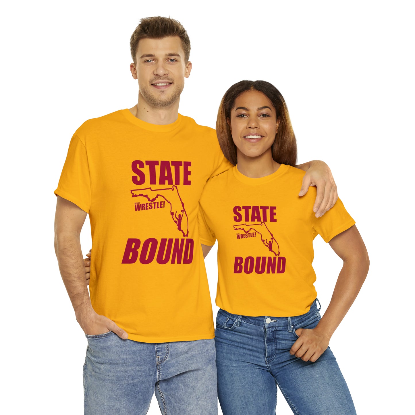 Florida State Bound, Red Logo, Unisex Heavy Cotton Tee