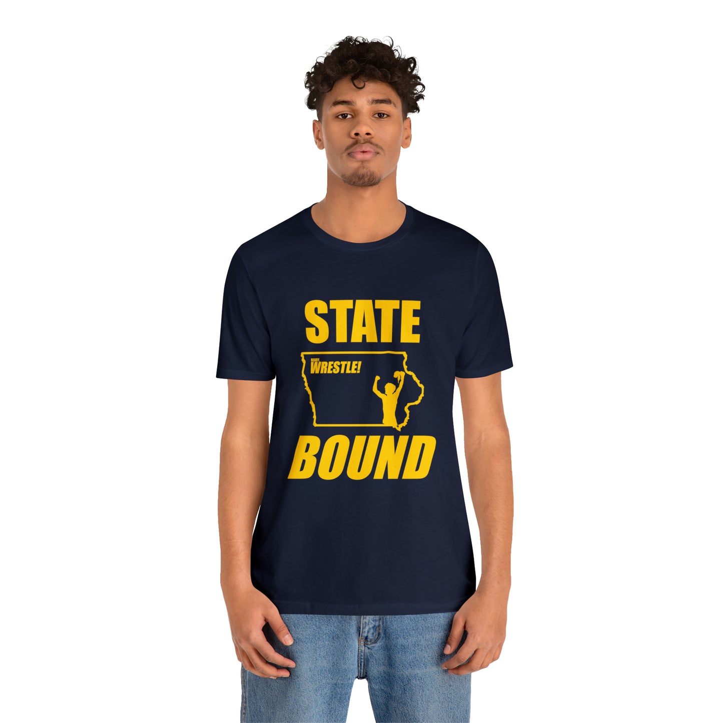 Iowa State Bound, Unisex Jersey Short Sleeve Tee, Gold Logo