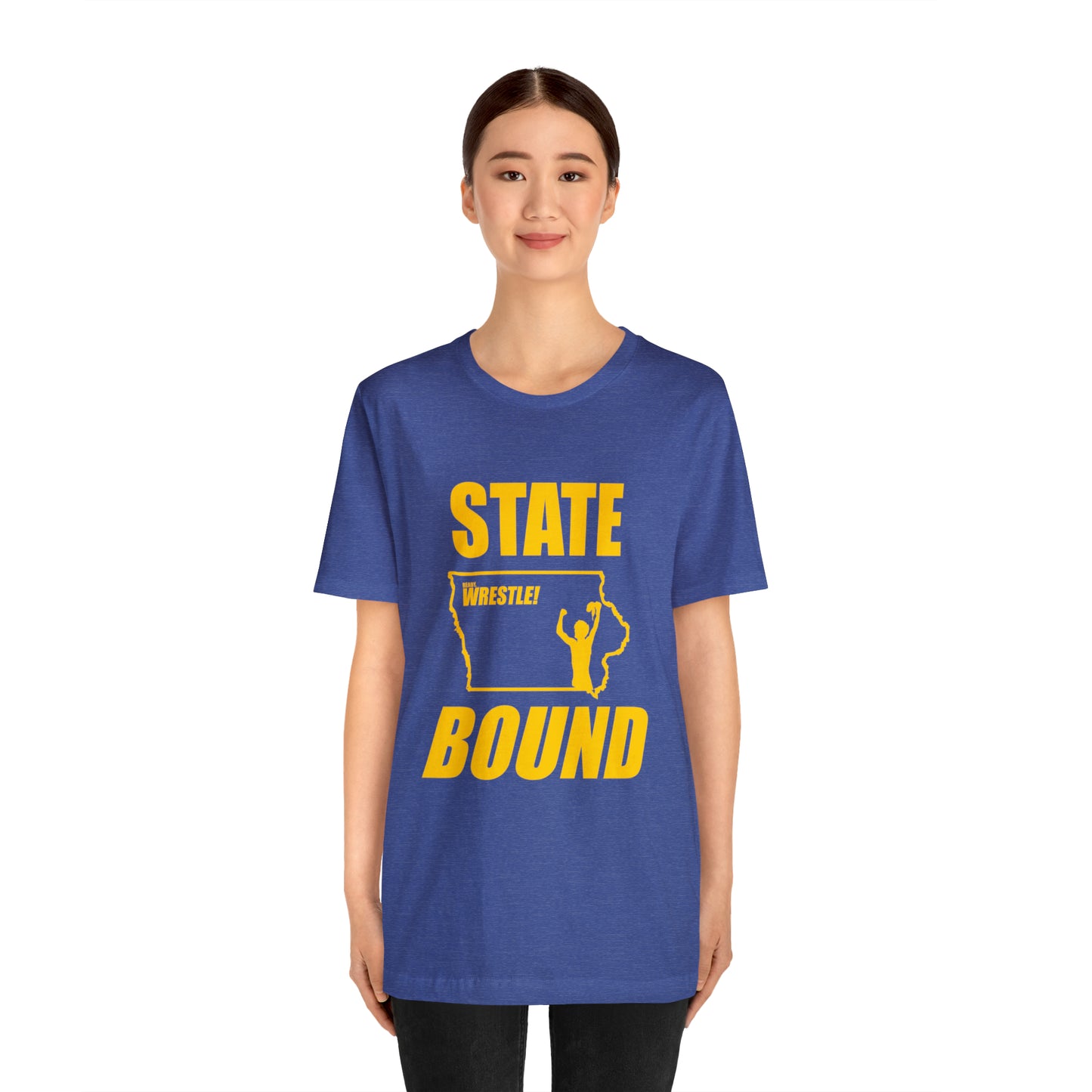 Iowa State Bound, Unisex Jersey Short Sleeve Tee, Gold Logo