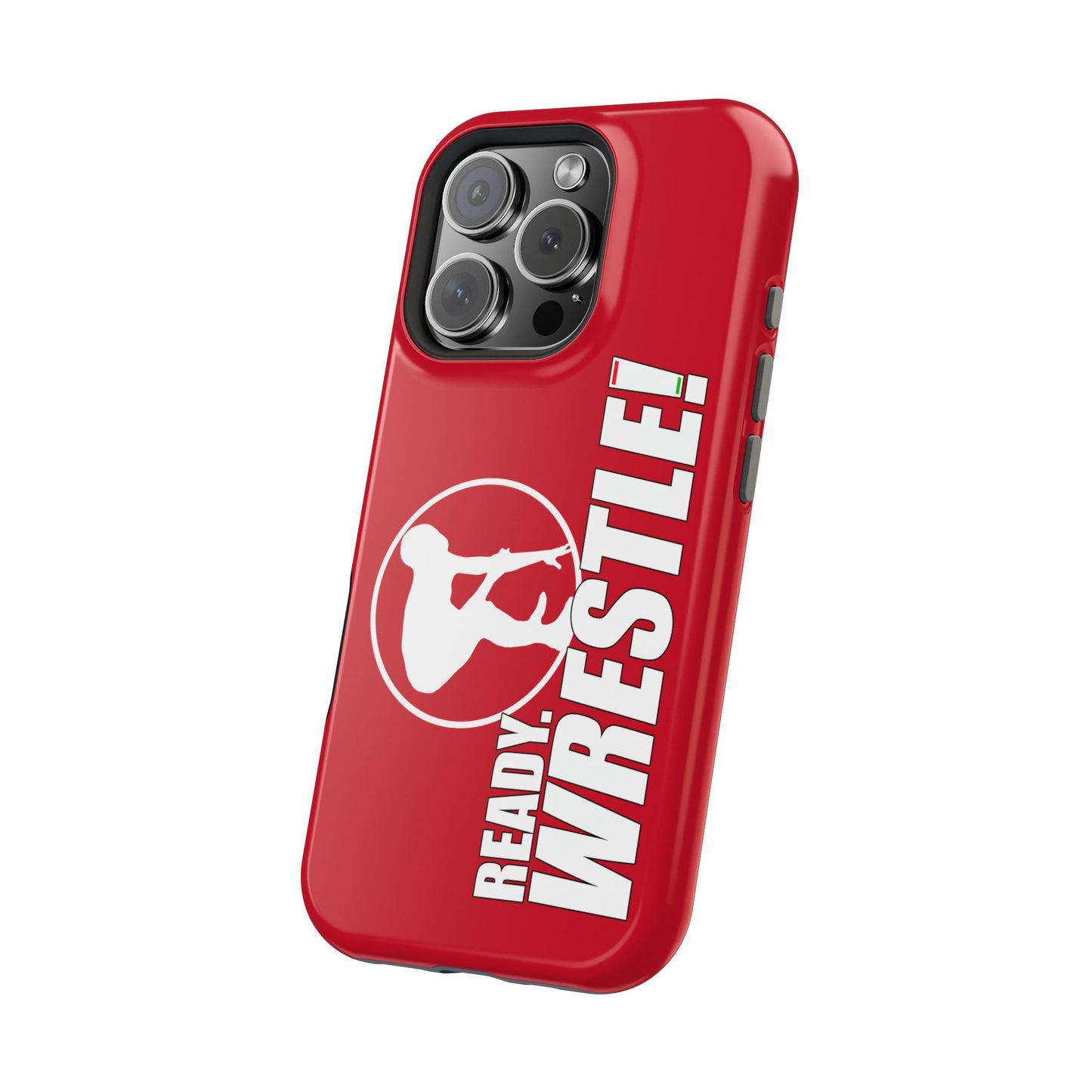 Ready. Wrestle! Red iPhone Magnetic Impact-Resistant Case