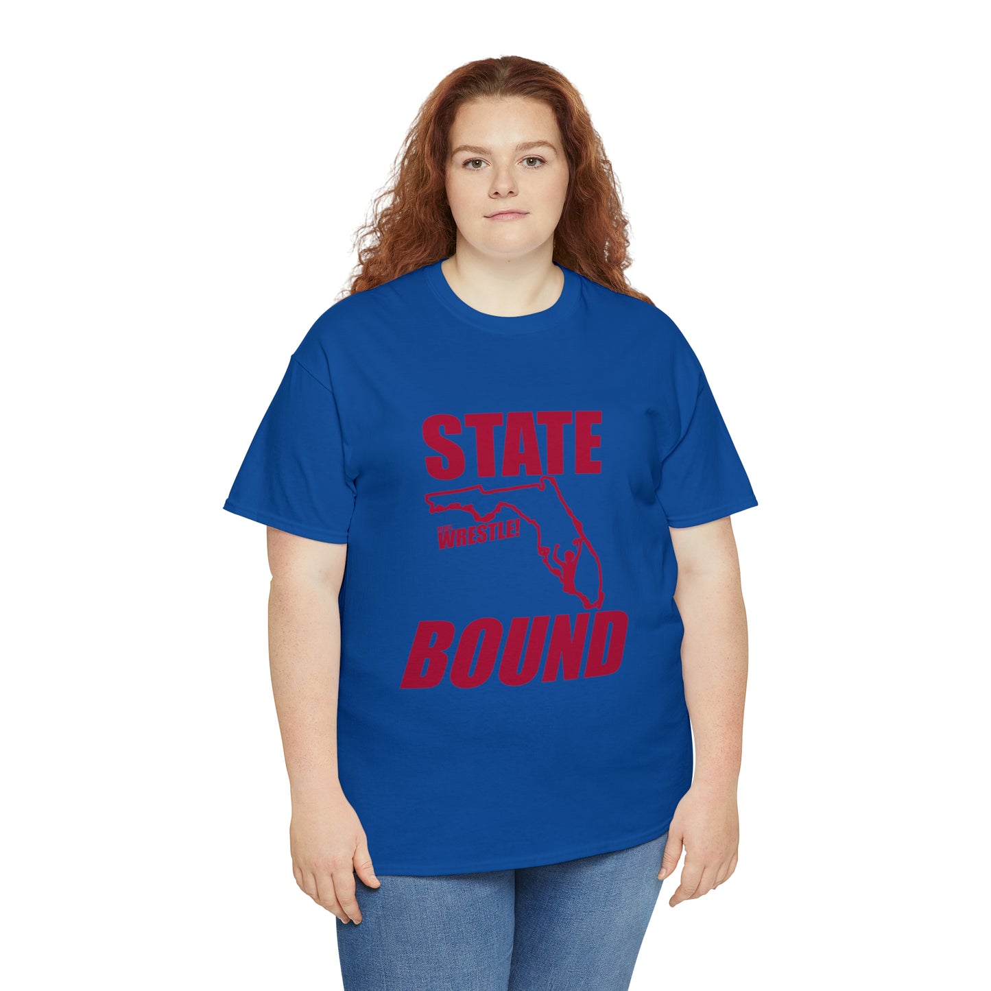 Florida State Bound, Red Logo, Unisex Heavy Cotton Tee